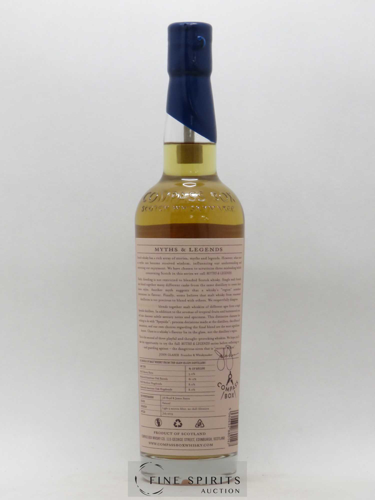 Myths & Legends II Compass Box One of 4564 - bottled 2019 Limited Edition - Lot de 1 bouteille - 2