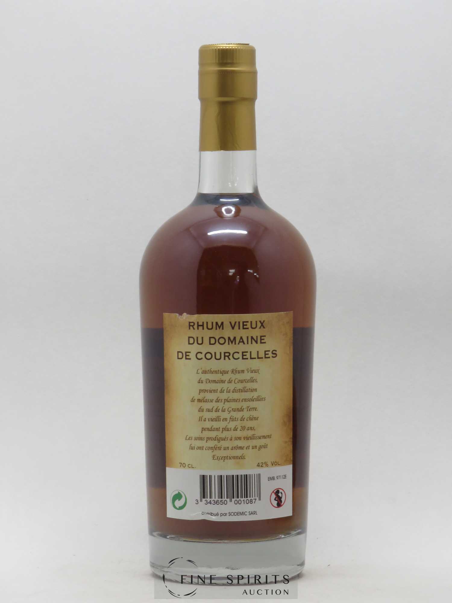 Domaine de Courcelles 1972 Of. Très Vieux Rhum mis en bouteille 2019 - Lot de 1 bouteille - 1