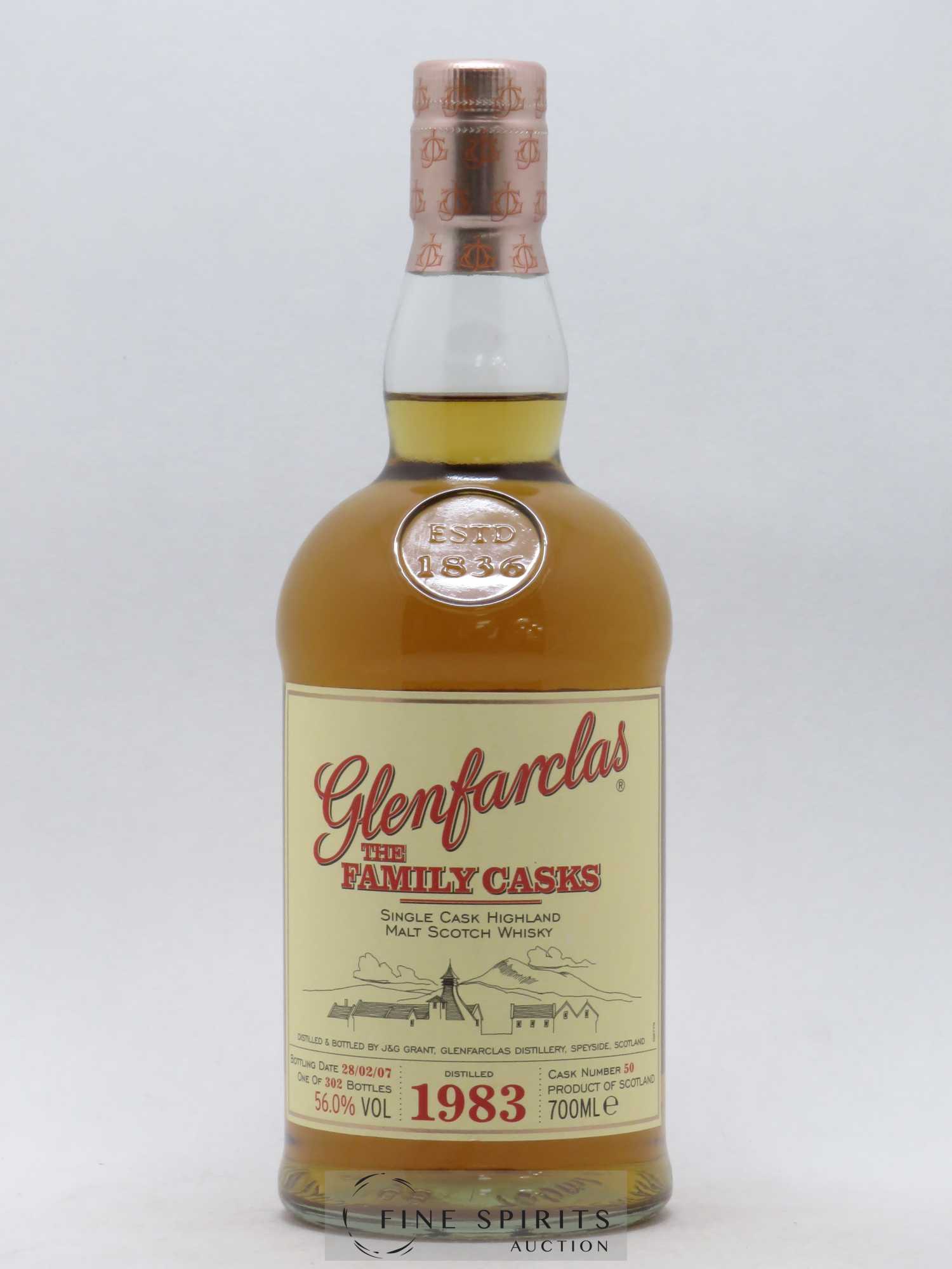 Glenfarclas 1983 Of. The Family Casks Cask n°50 - One of 302 - bottled 2007 - Lot de 1 bouteille - 1