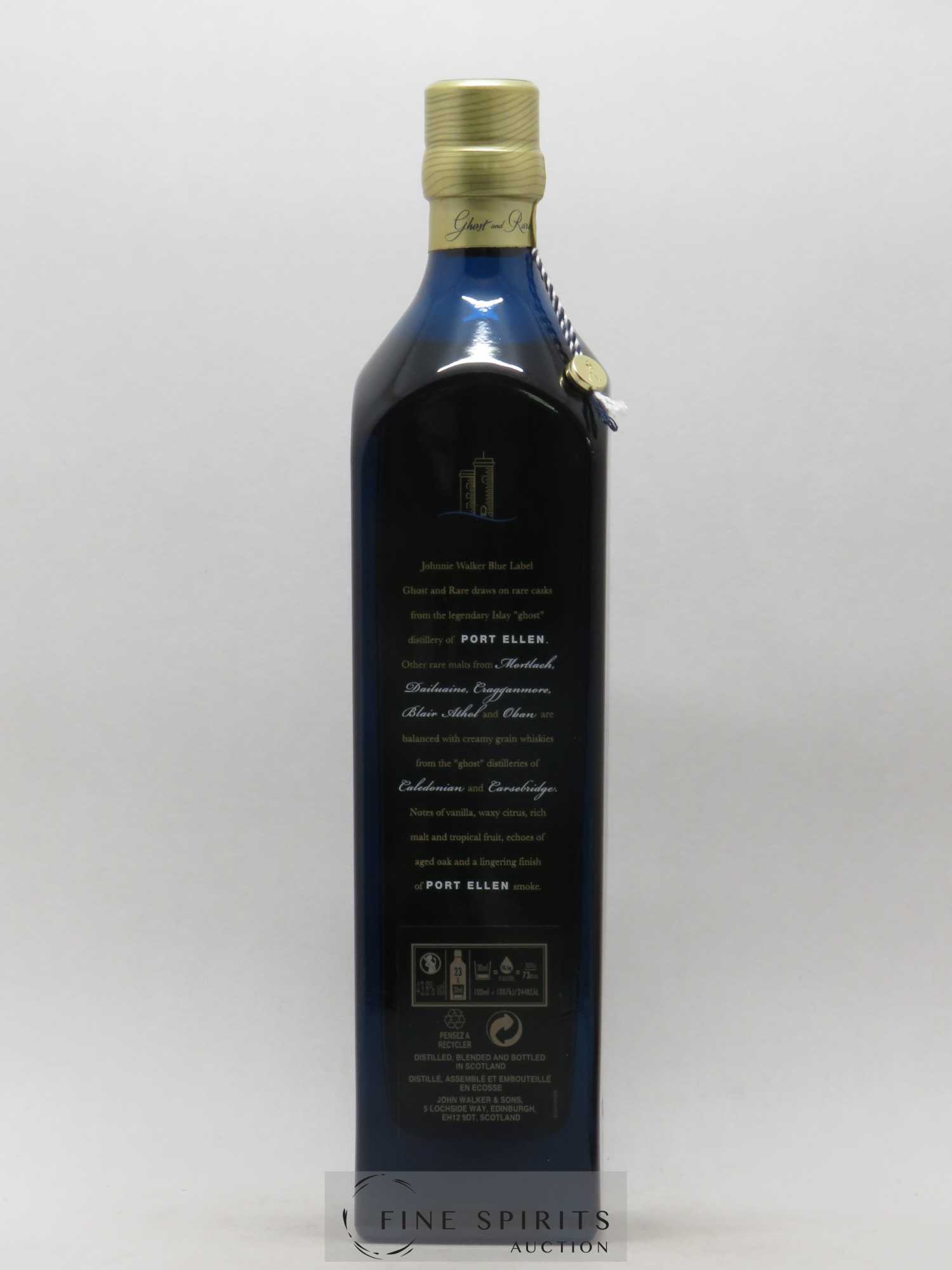 Johnnie Walker Of. Ghost and Rare Port Ellen and 7 Rare Whiskies Blue Label - Special Blend (70 cl.) - Lot de 1 bouteille - 2