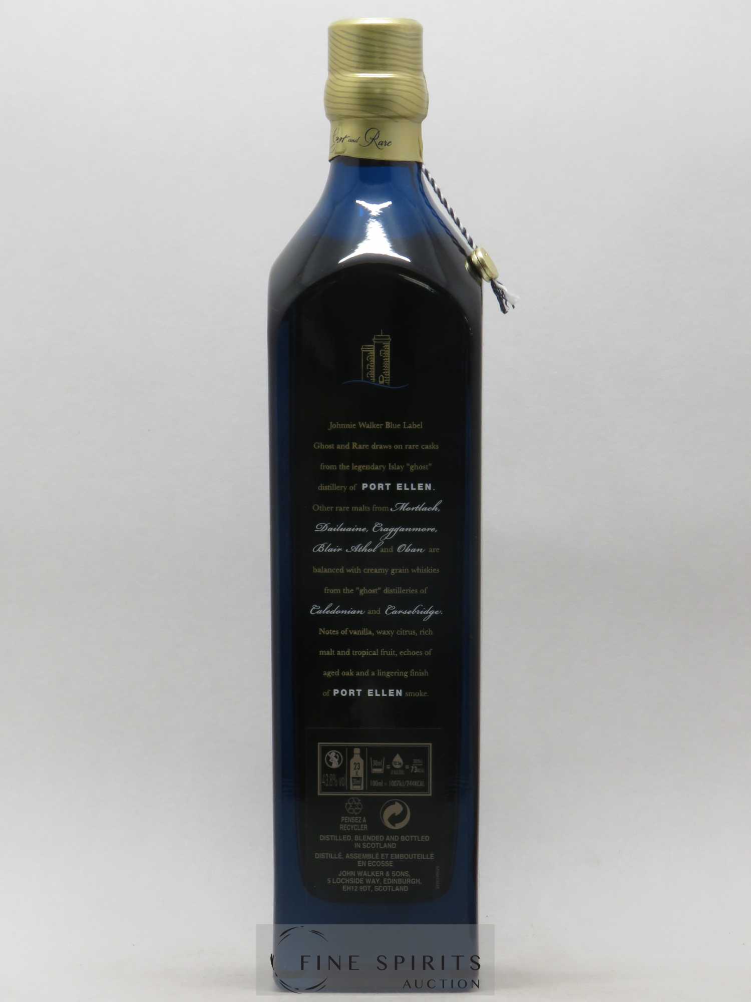 Johnnie Walker Of. Ghost and Rare Port Ellen and 7 Rare Whiskies Blue Label - Special Blend (70 cl.) - Lot de 1 bouteille - 2