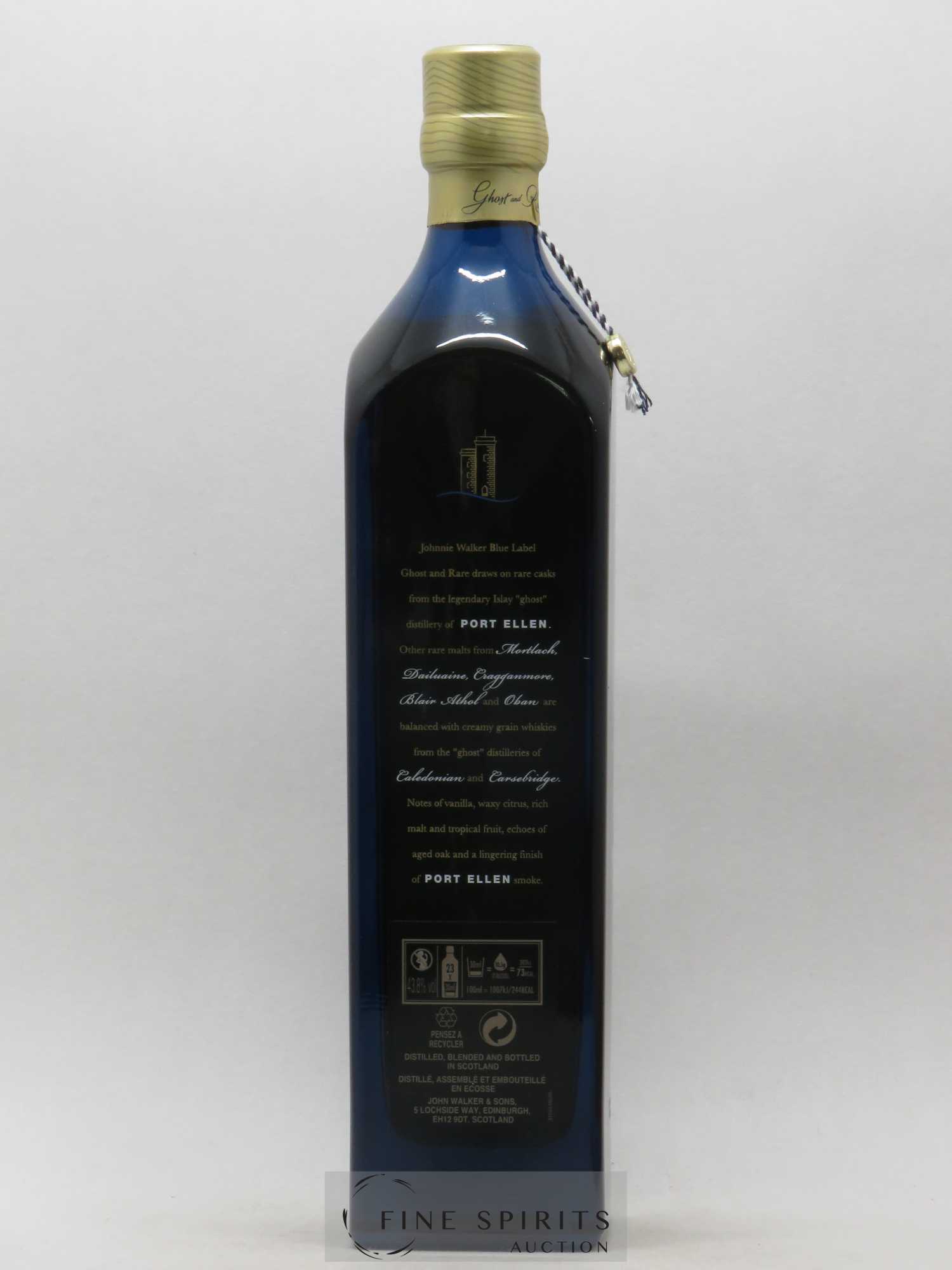 Johnnie Walker Of. Ghost and Rare Port Ellen and 7 Rare Whiskies Blue Label - Special Blend (70 cl.) - Lot de 1 bouteille - 2