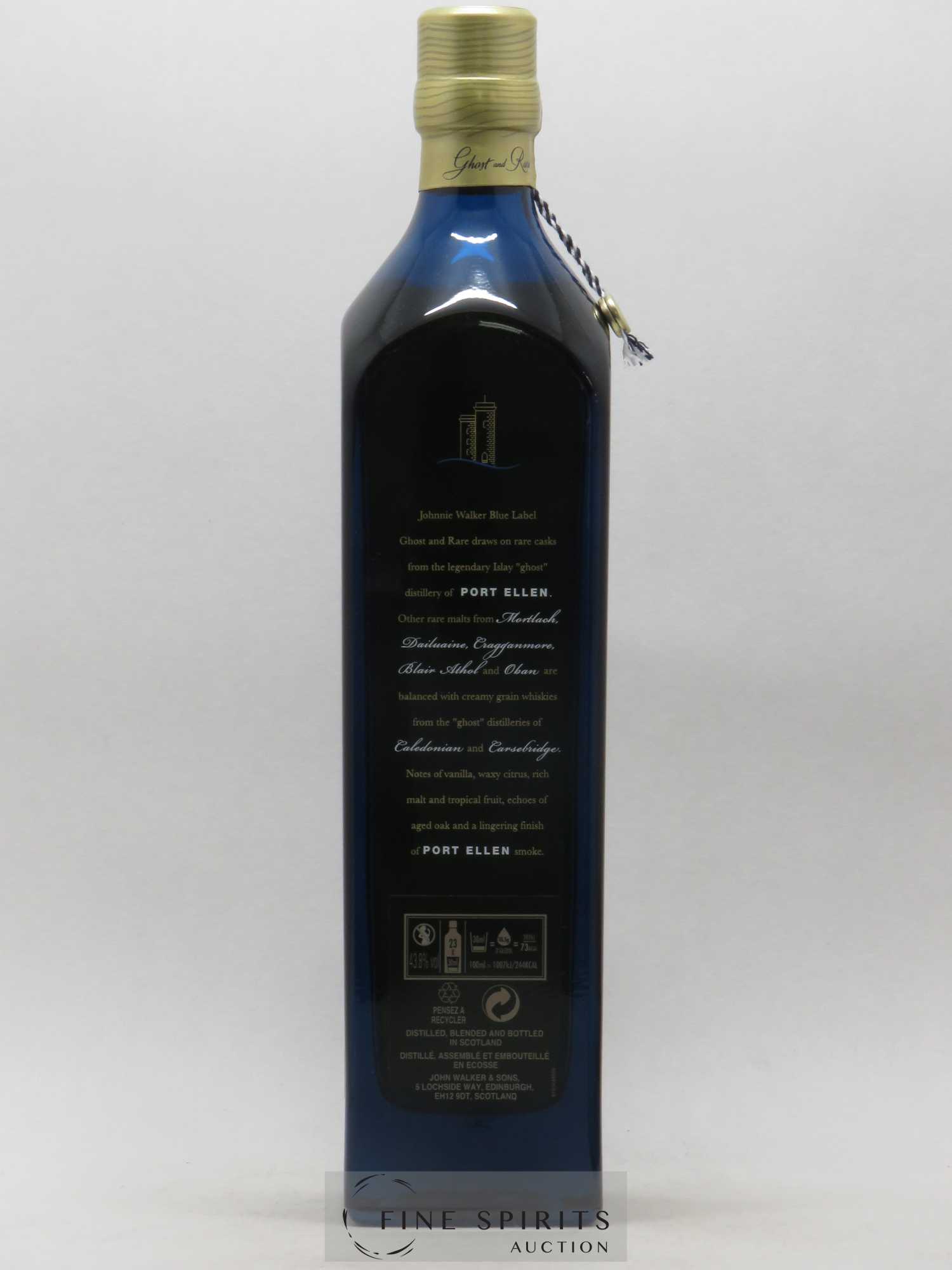 Johnnie Walker Of. Ghost and Rare Port Ellen and 7 Rare Whiskies Blue Label - Special Blend (70 cl.) - Lot de 1 bouteille - 2