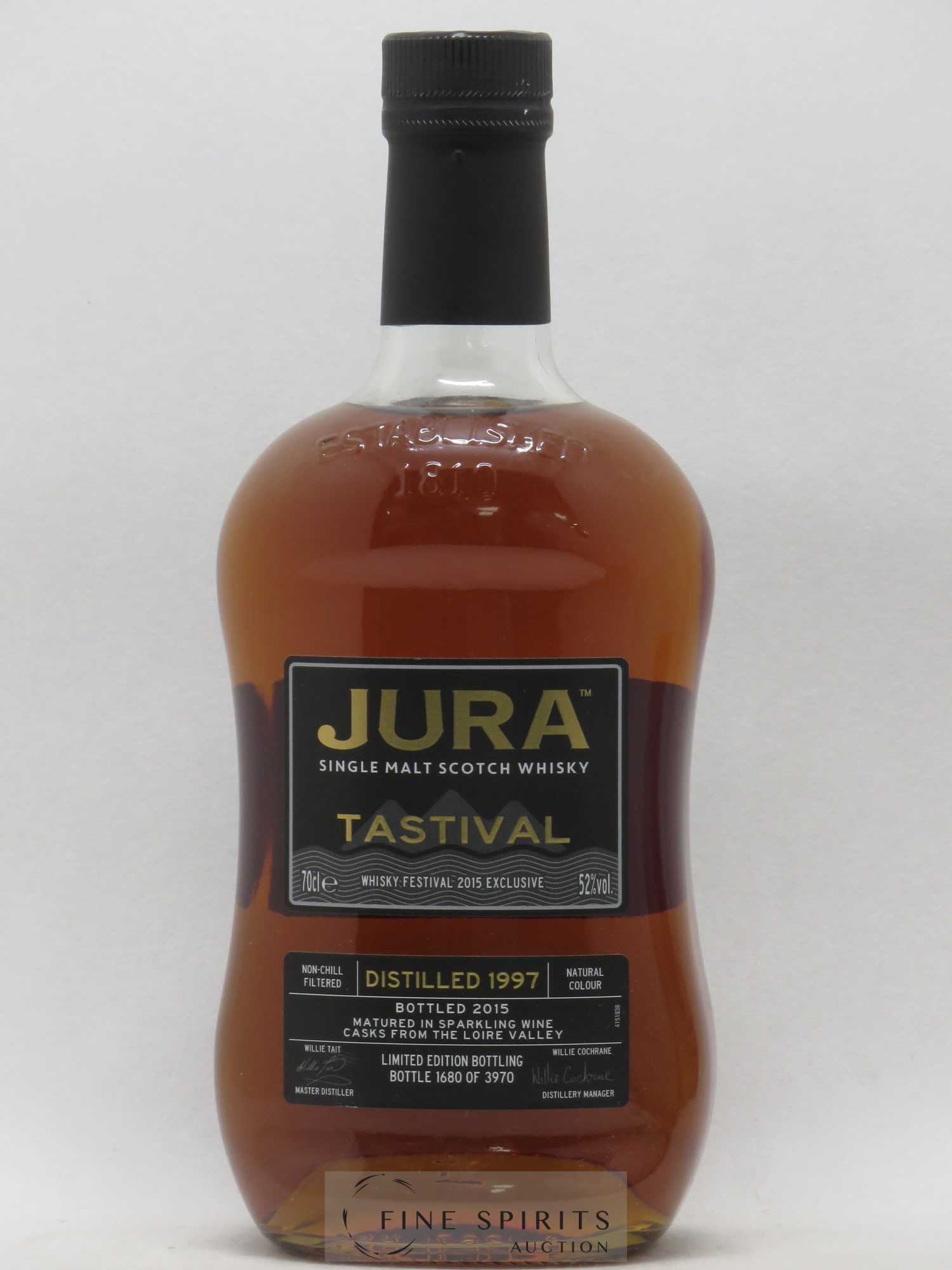 Jura 1997 Of. Tastival - Whisky Festival 2015 Exclusive Bouvet Ladubay Wine Casks - One of 3970 - bottled 2015 Limited Edition - Posten von 1 Flasche - 0