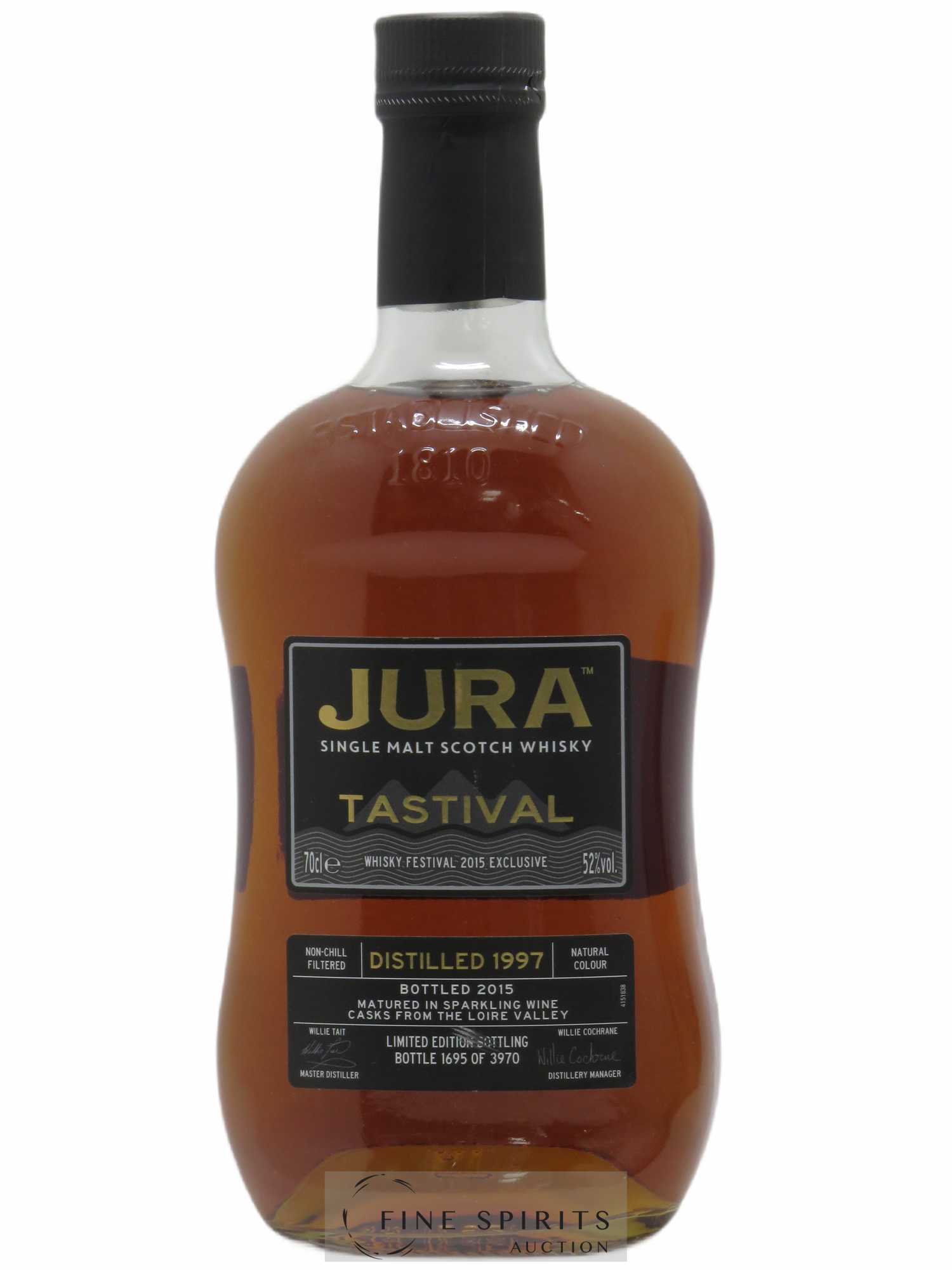 Jura 1997 Of. Tastival - Whisky Festival 2015 Exclusive Bouvet Ladubay Wine Casks - One of 3970 - bottled 2015 Limited Edition - Lot de 1 bouteille - 0