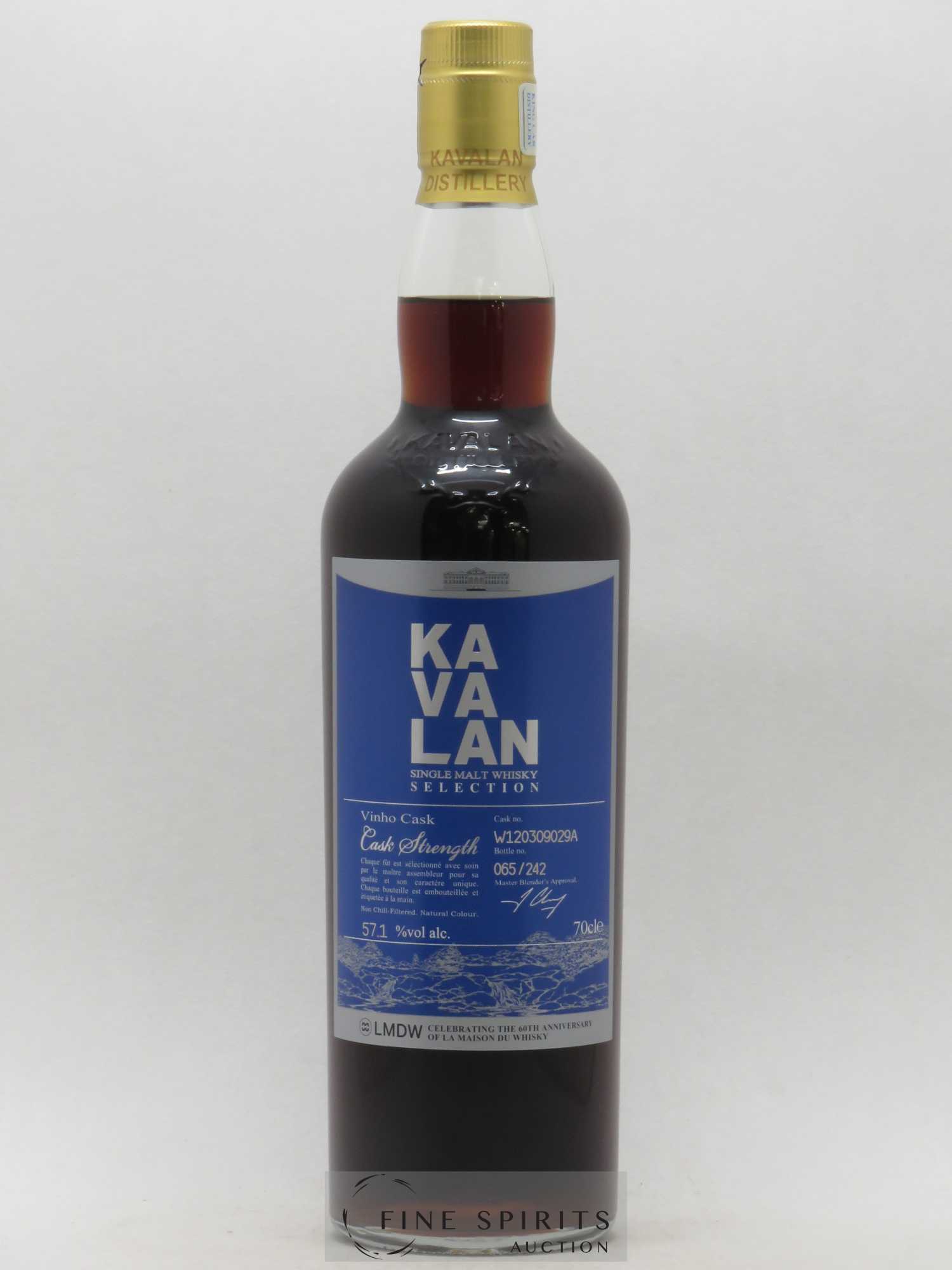 Kavalan Of. Selection Vinho Cask n°W120309029A - One of 242 - bottled 2016 LMDW 60th Anniversary Cask Strength - Lot de 1 bouteille - 1