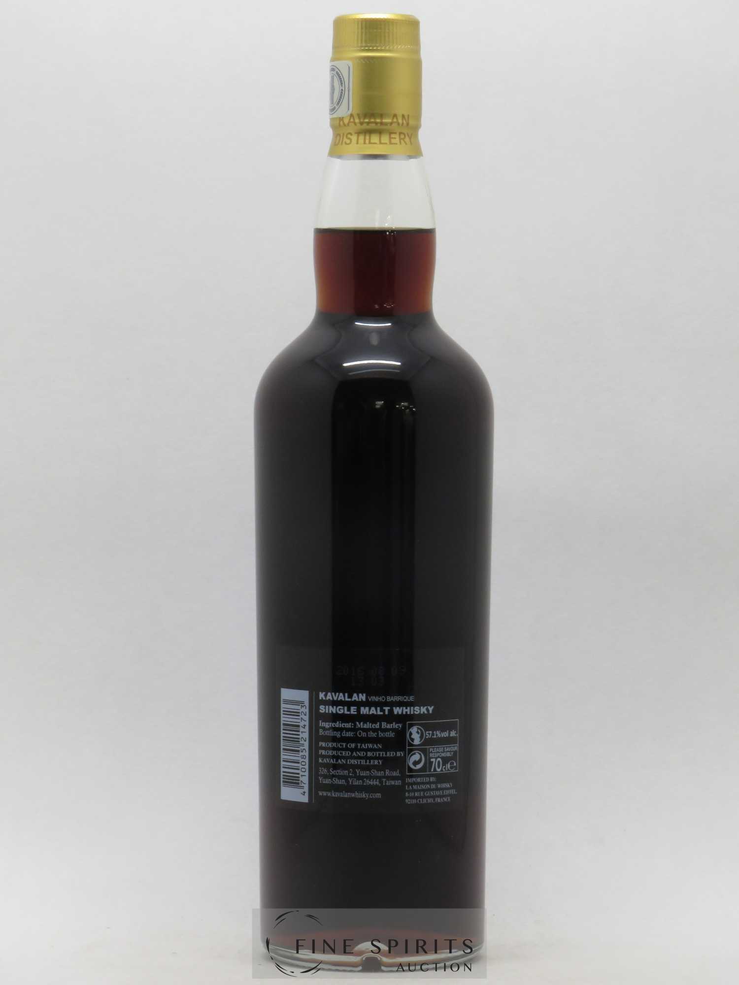 Kavalan Of. Selection Vinho Cask n°W120309029A - One of 242 - bottled 2016 LMDW 60th Anniversary Cask Strength - Lot de 1 bouteille - 2