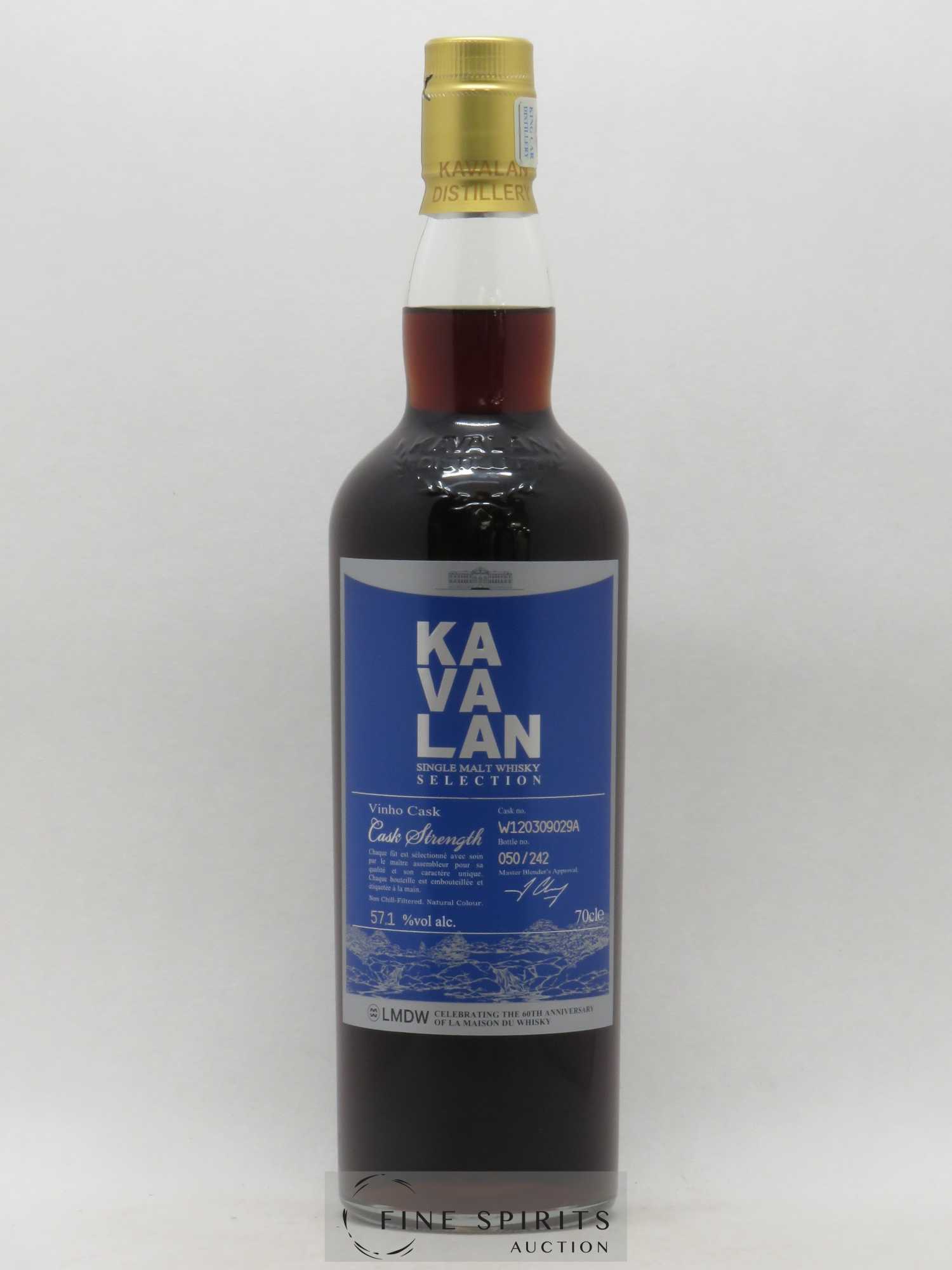 Kavalan Of. Selection Vinho Cask n°W120309029A - One of 242 - bottled 2016 LMDW 60th Anniversary Cask Strength - Lot de 1 bouteille - 1