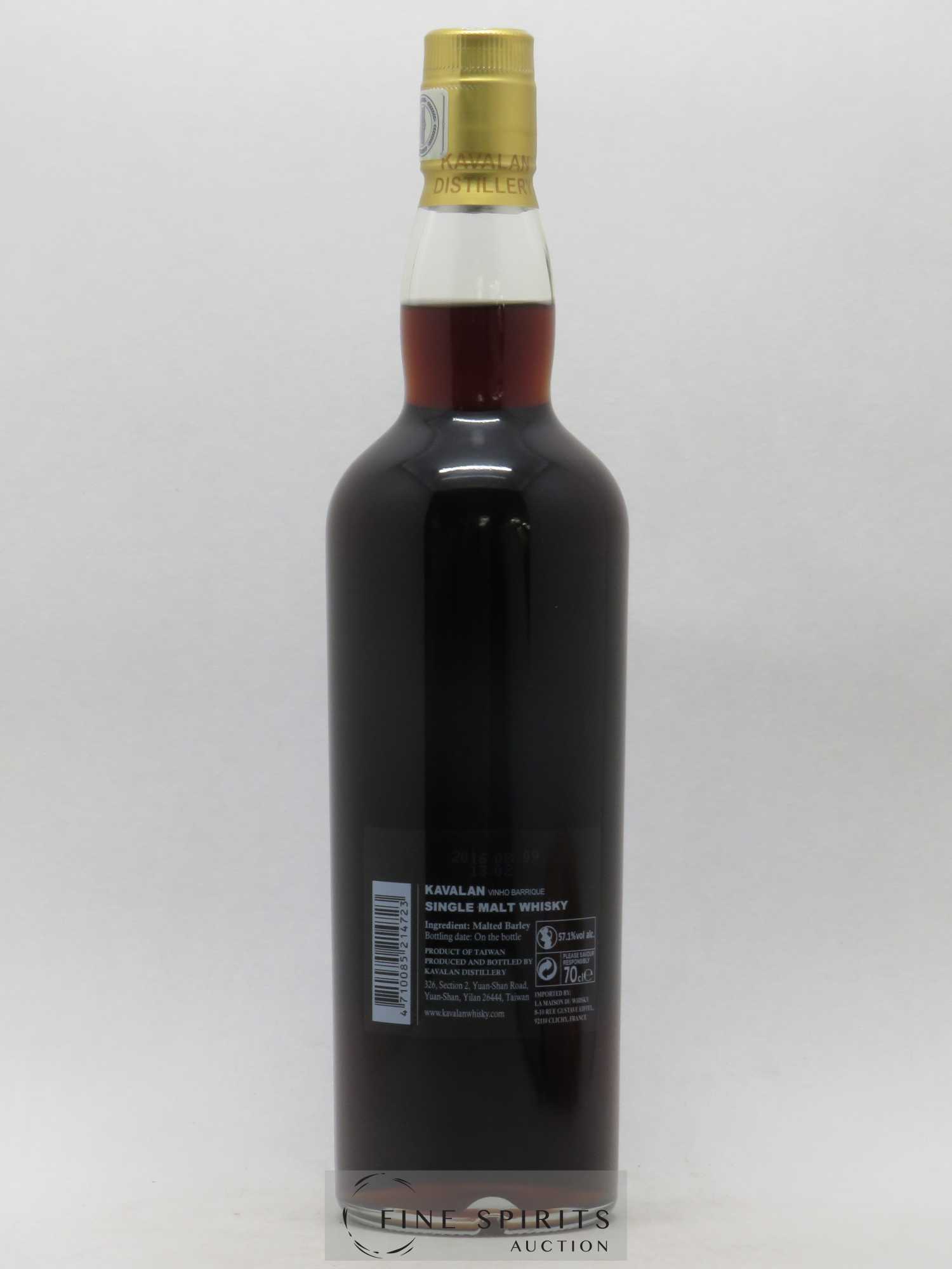 Kavalan Of. Selection Vinho Cask n°W120309029A - One of 242 - bottled 2016 LMDW 60th Anniversary Cask Strength - Lot de 1 bouteille - 2