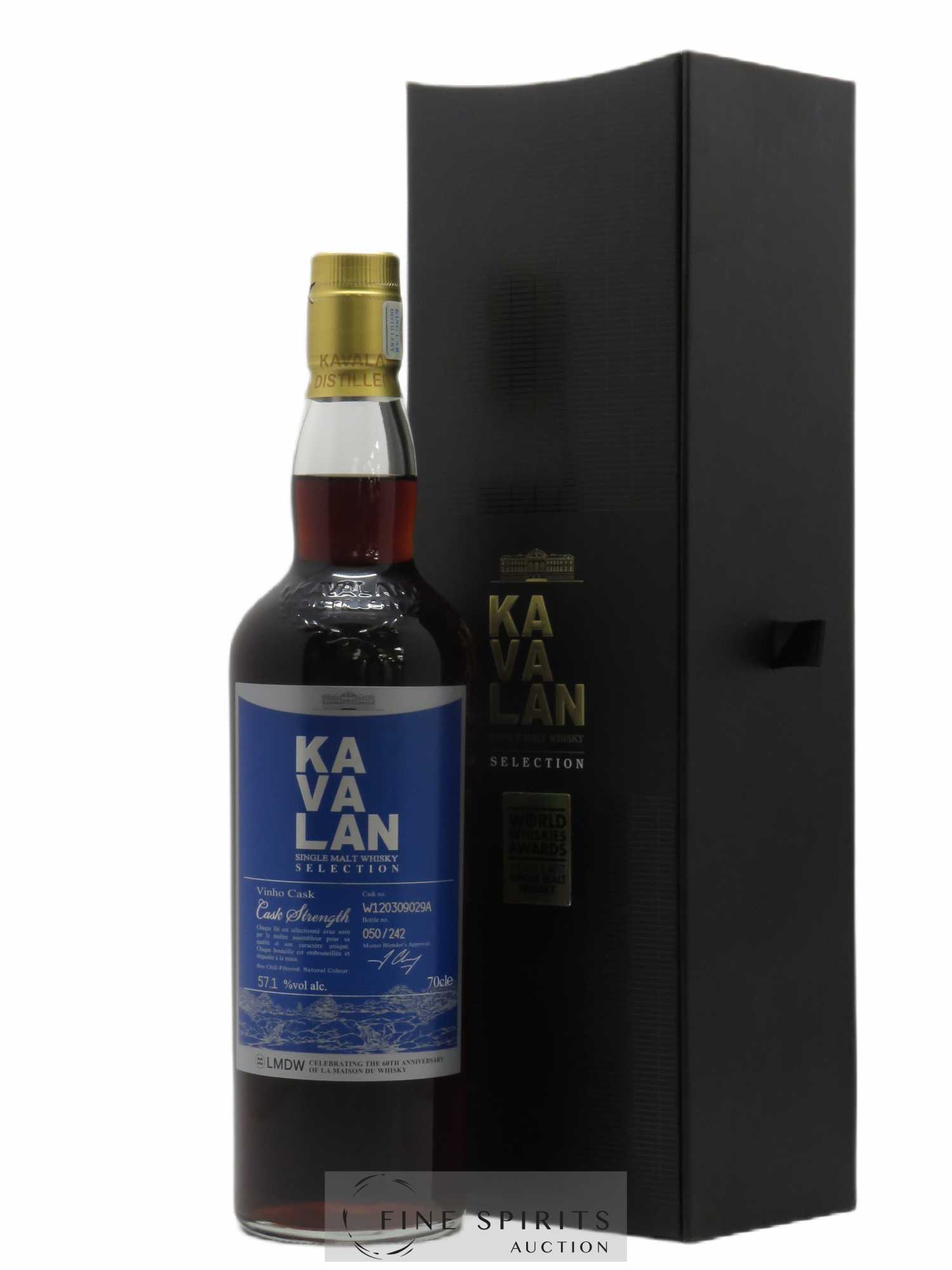 Kavalan Of. Selection Vinho Cask n°W120309029A - One of 242 - bottled 2016 LMDW 60th Anniversary Cask Strength - Lot de 1 bouteille - 0