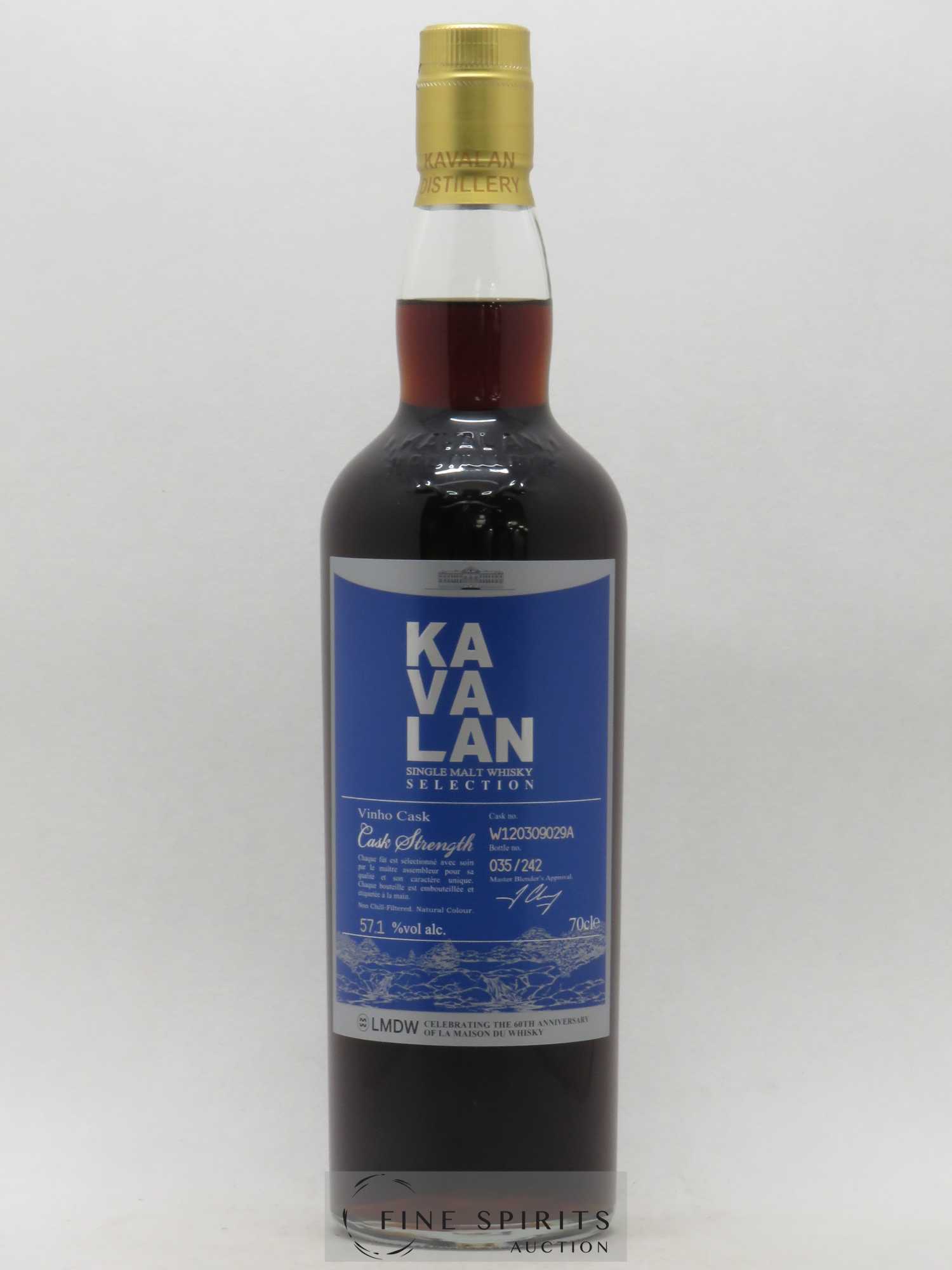 Kavalan Of. Selection Vinho Cask n°W120309029A - One of 242 - bottled 2016 LMDW 60th Anniversary Cask Strength - Posten von 1 Flasche - 1