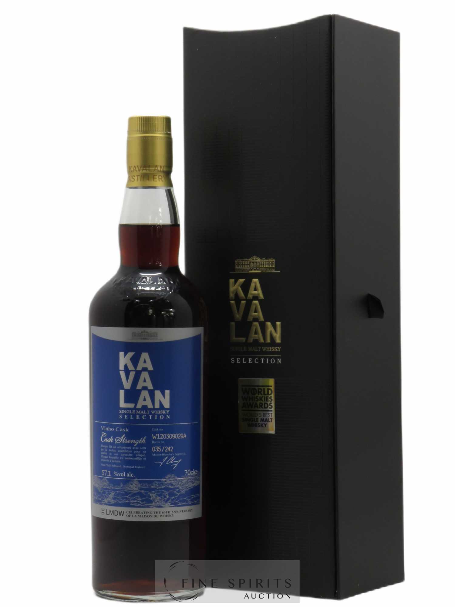 Kavalan Of. Selection Vinho Cask n°W120309029A - One of 242 - bottled 2016 LMDW 60th Anniversary Cask Strength - Posten von 1 Flasche - 0