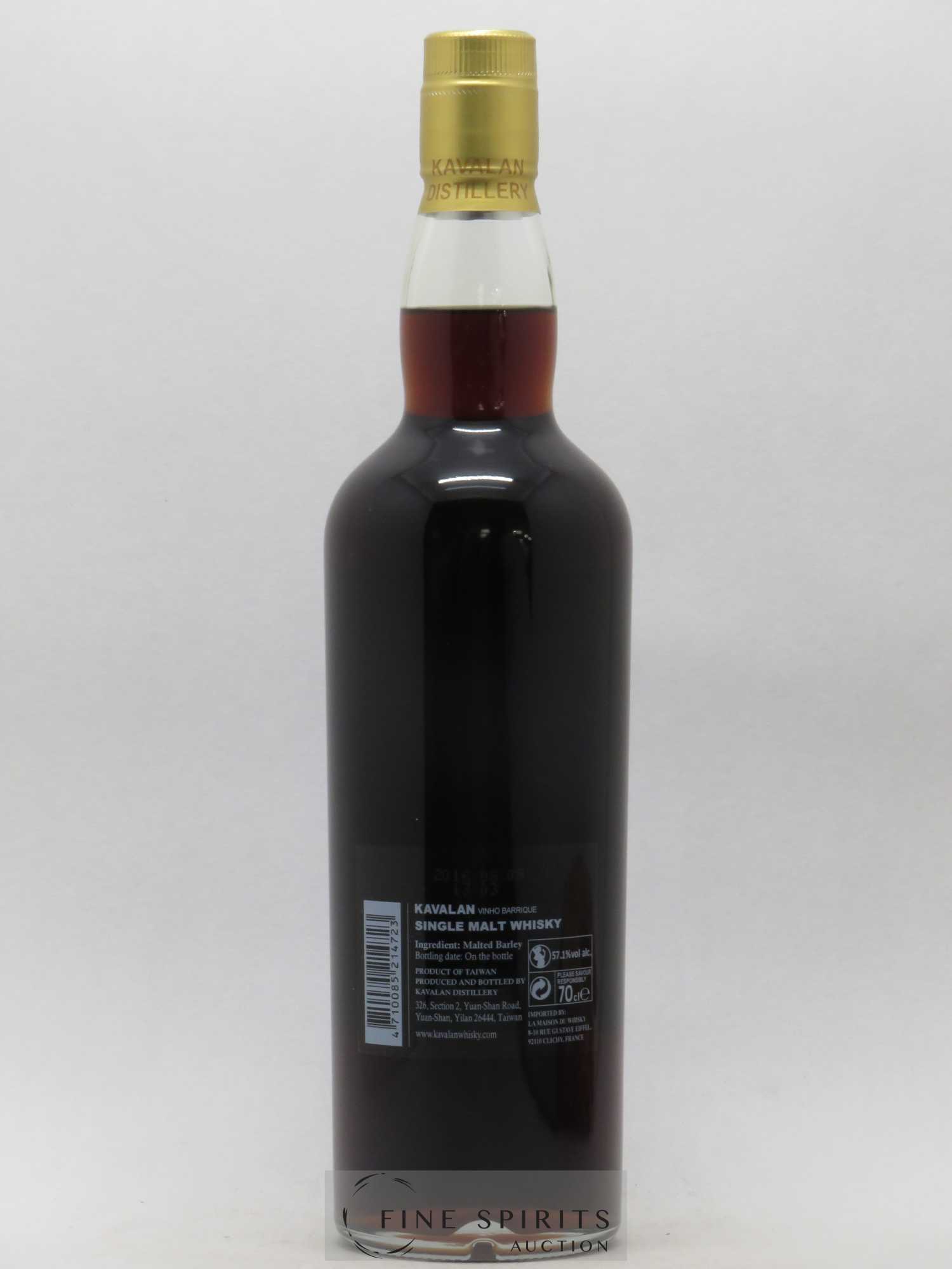 Kavalan Of. Selection Vinho Cask n°W120309029A - One of 242 - bottled 2016 LMDW 60th Anniversary Cask Strength - Lot de 1 bouteille - 2