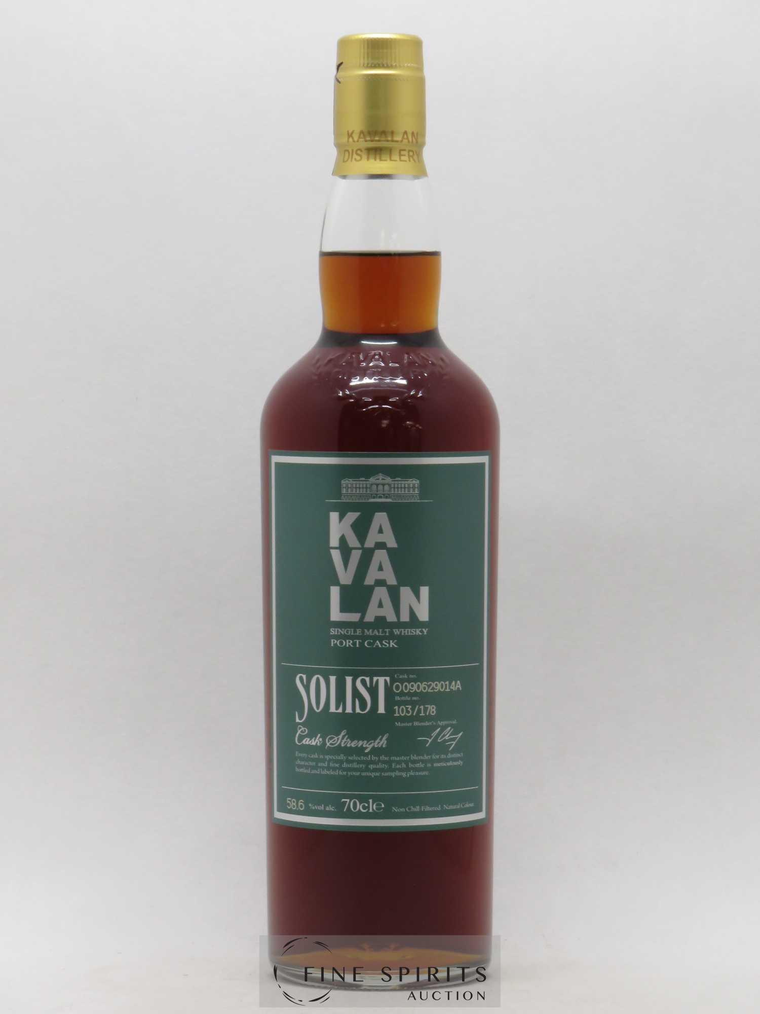 Kavalan Of. Solist Port Cask n°O090629014A - One of 178 - bottled 2016 Cask Strength - Lot de 1 bouteille - 1