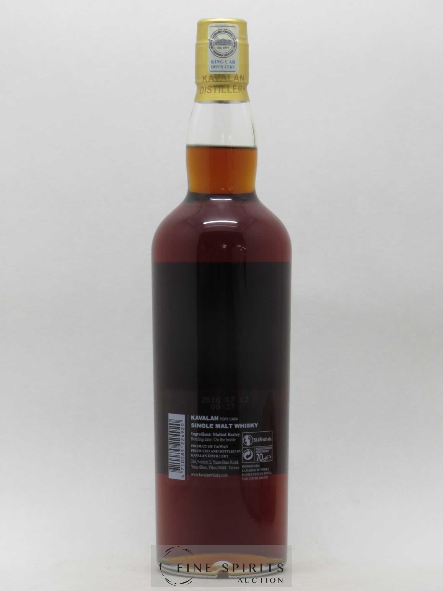 Kavalan Of. Solist Port Cask n°O090629014A - One of 178 - bottled 2016 Cask Strength - Lot de 1 bouteille - 2