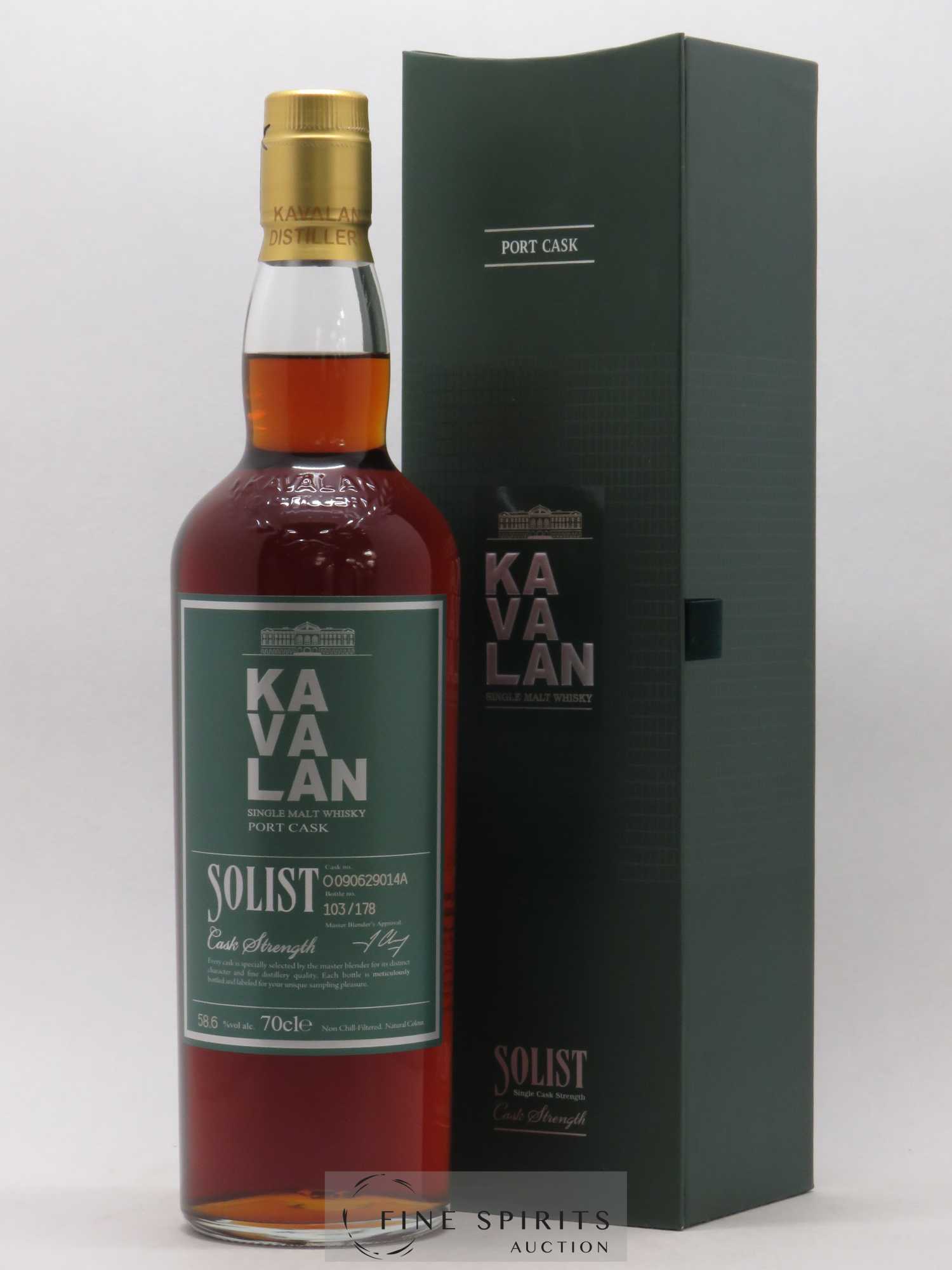 Kavalan Of. Solist Port Cask n°O090629014A - One of 178 - bottled 2016 Cask Strength - Lot de 1 bouteille - 0