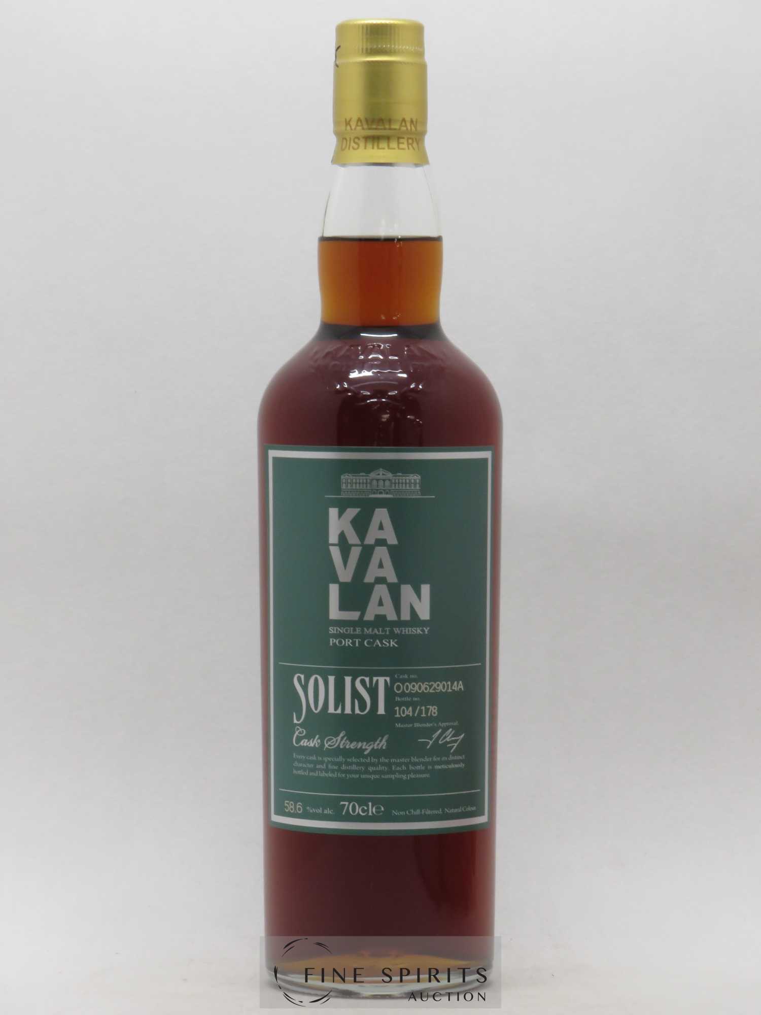 Kavalan Of. Solist Port Cask n°O090629014A - One of 178 - bottled 2016 Cask Strength - Lot de 1 bouteille - 1