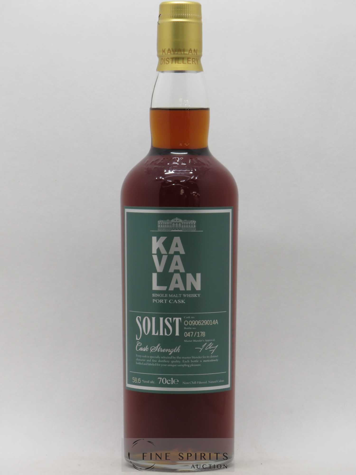 Kavalan Of. Solist Port Cask n°O090629014A - One of 178 - bottled 2016 Cask Strength - Lot de 1 bouteille - 1