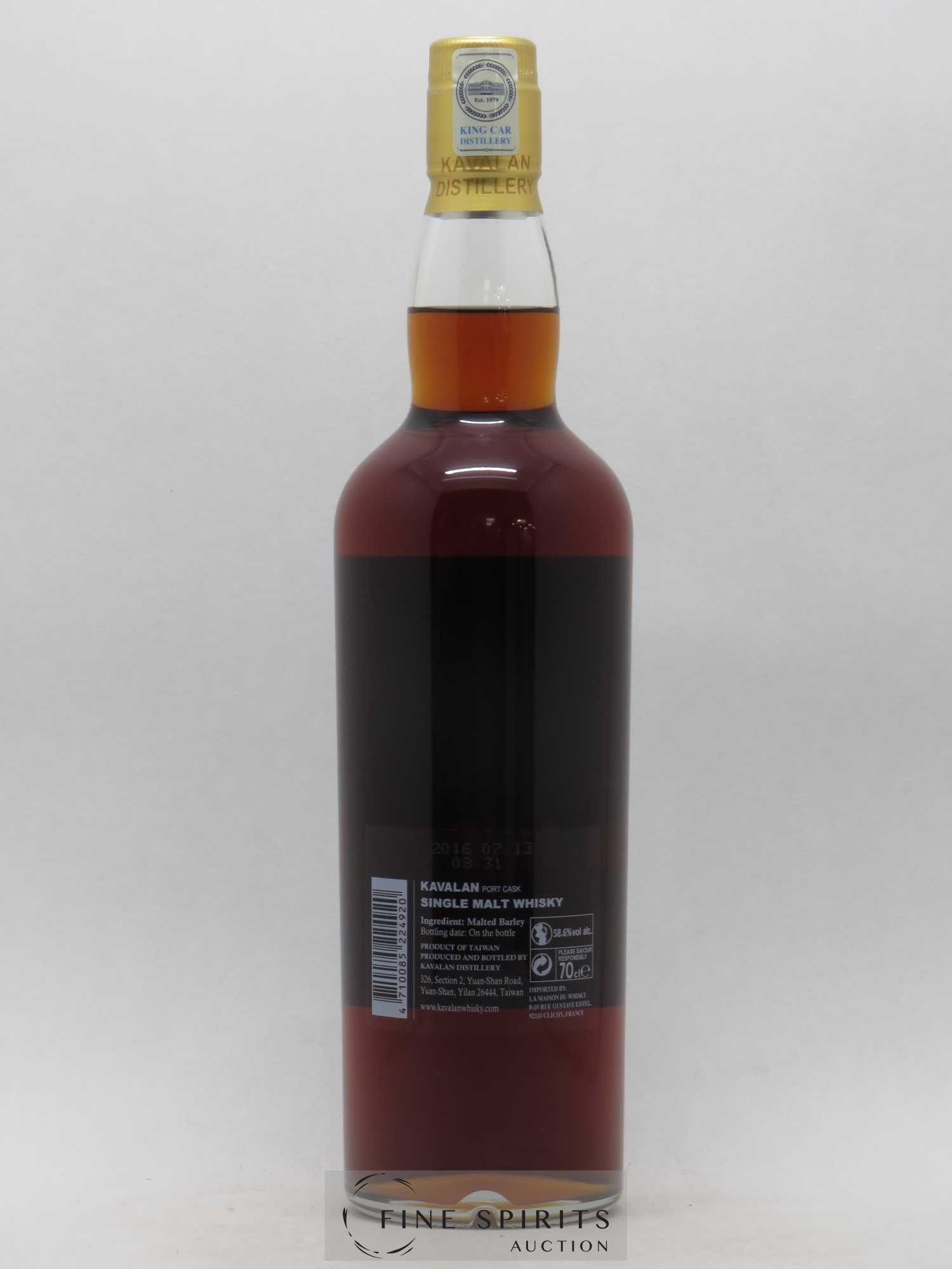 Kavalan Of. Solist Port Cask n°O090629014A - One of 178 - bottled 2016 Cask Strength - Lot de 1 bouteille - 2