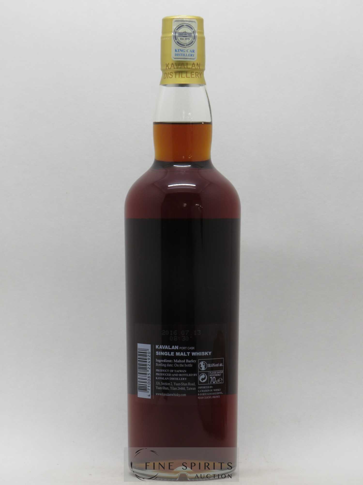 Kavalan Of. Solist Port Cask n°O090629014A - One of 178 - bottled 2016 Cask Strength - Lot de 1 bouteille - 2