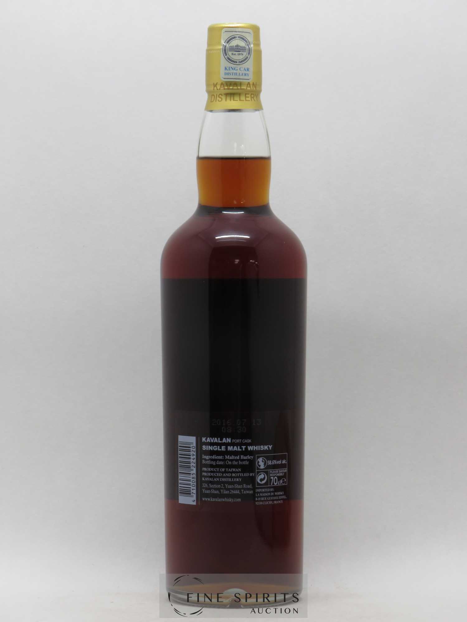 Kavalan Of. Solist Port Cask n°O090629014A - One of 178 - bottled 2016 Cask Strength - Lot de 1 bouteille - 2
