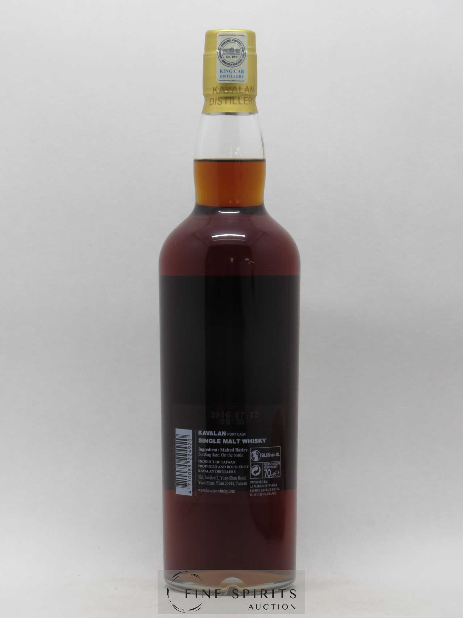 Kavalan Of. Solist Port Cask n°O090629014A - One of 178 - bottled 2016 Cask Strength - Lot de 1 bouteille - 2