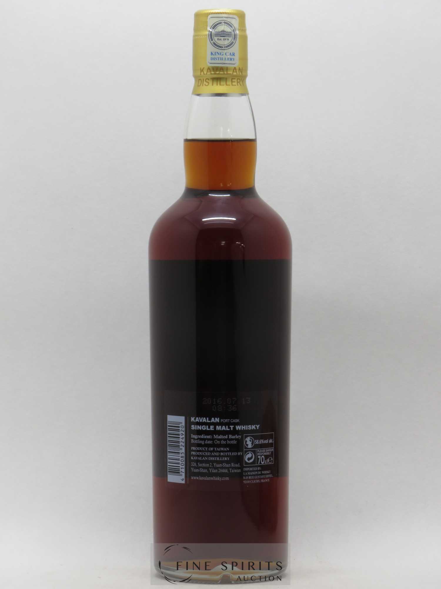 Kavalan Of. Solist Port Cask n°O090629014A - One of 178 - bottled 2016 Cask Strength - Lot de 1 bouteille - 2