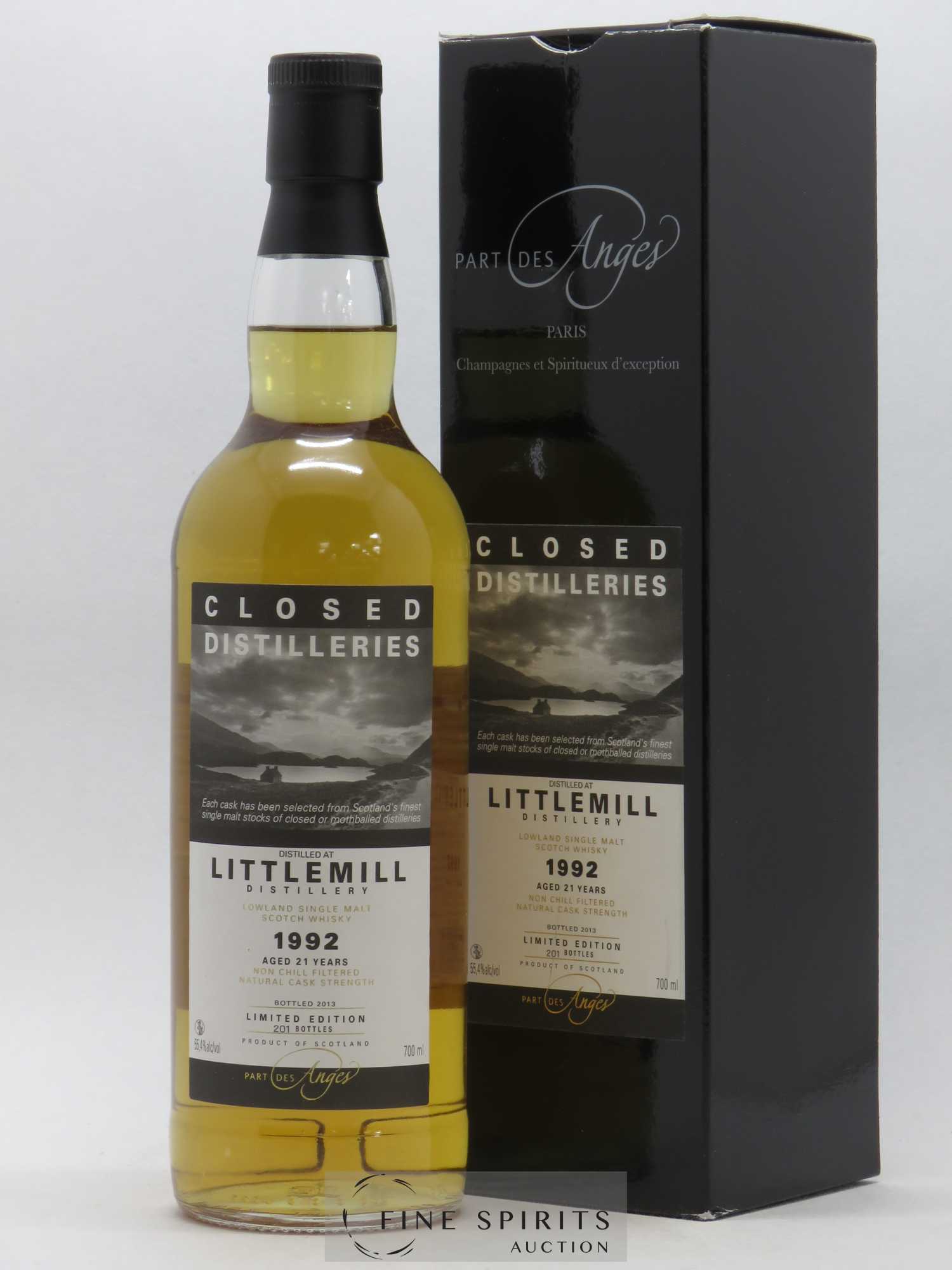 Littlemill 21 years 1992 Part des Anges Closed Distilleries One of 201 - bottled 2013 - Lot de 1 bouteille - 0