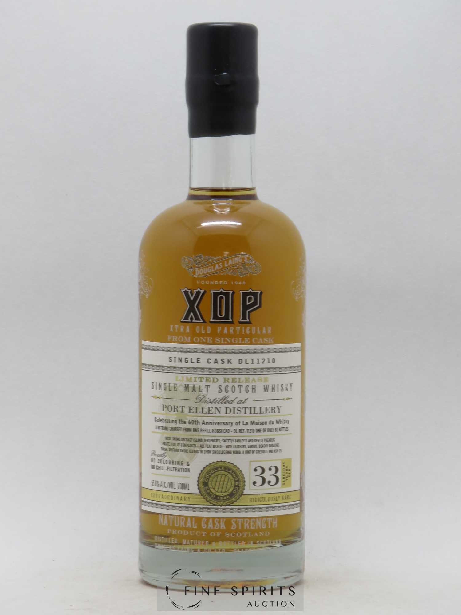 Port Ellen 33 years Douglas Laing Xtra Old Particular Single Cask DL11210 LMDW 60th Anniversary Limited Release of 60 bottles - Lot de 1 bouteille - 1