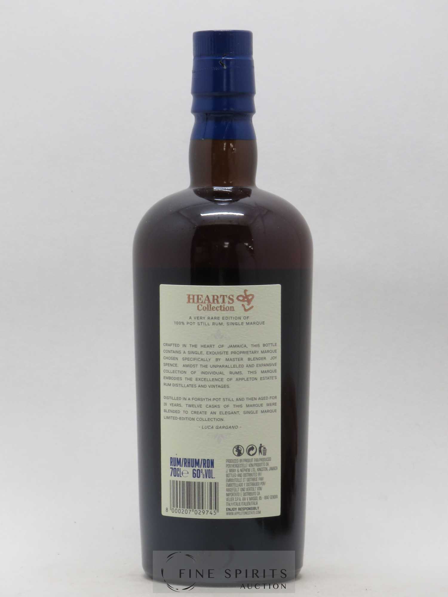 Appleton Estate 26 years 1994 Of. Pot Still Cask n°407597 through n°407608 - One of 3000 - bottled 2020 Hearts Collection - Lot de 1 bouteille - 2