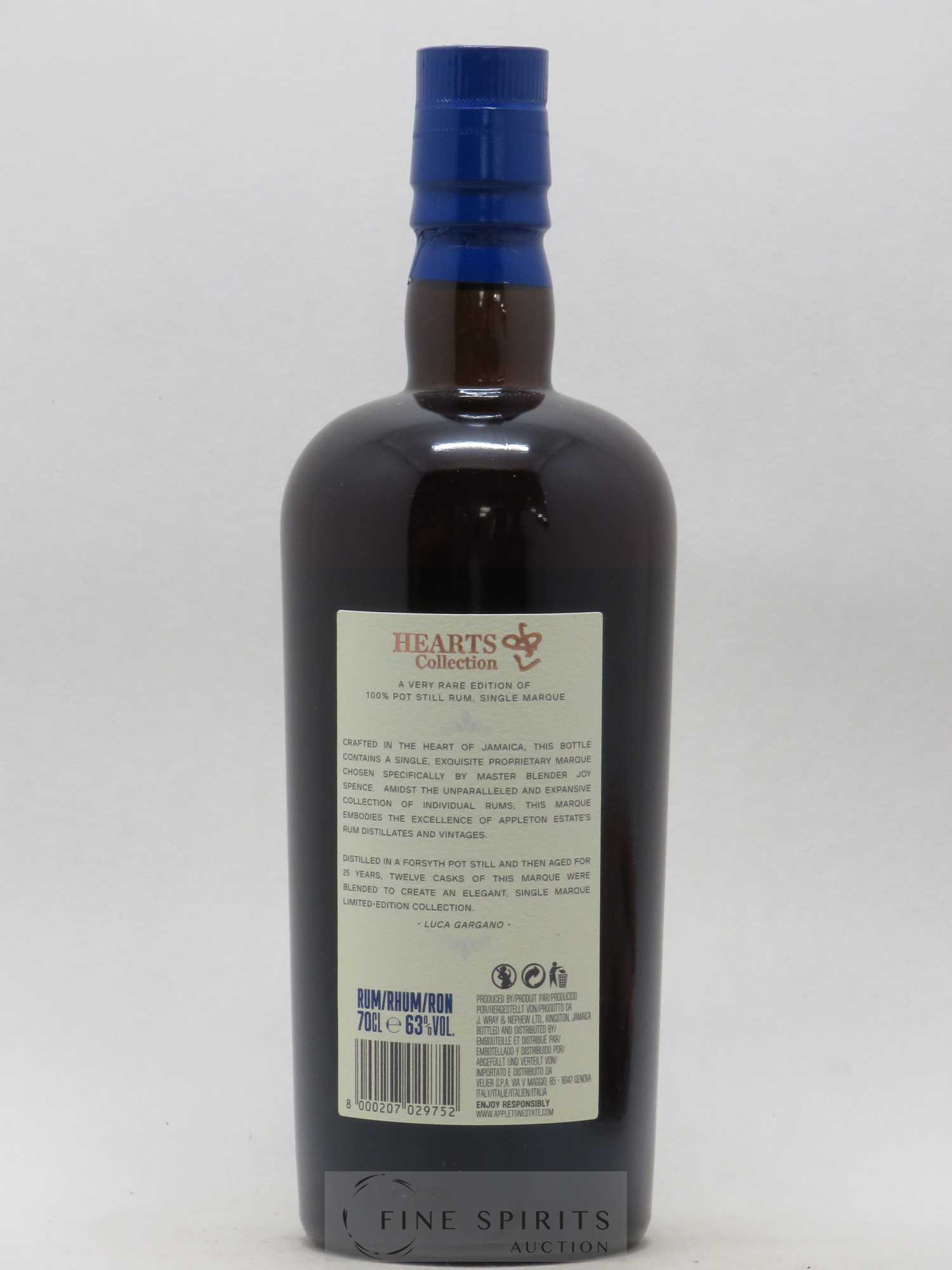 Appleton Estate 25 years 1995 Of. Pot Still Cask n°430287 through n°430298 - One of 3000 - bottled 2020 Hearts Collection - Lot de 1 bouteille - 2