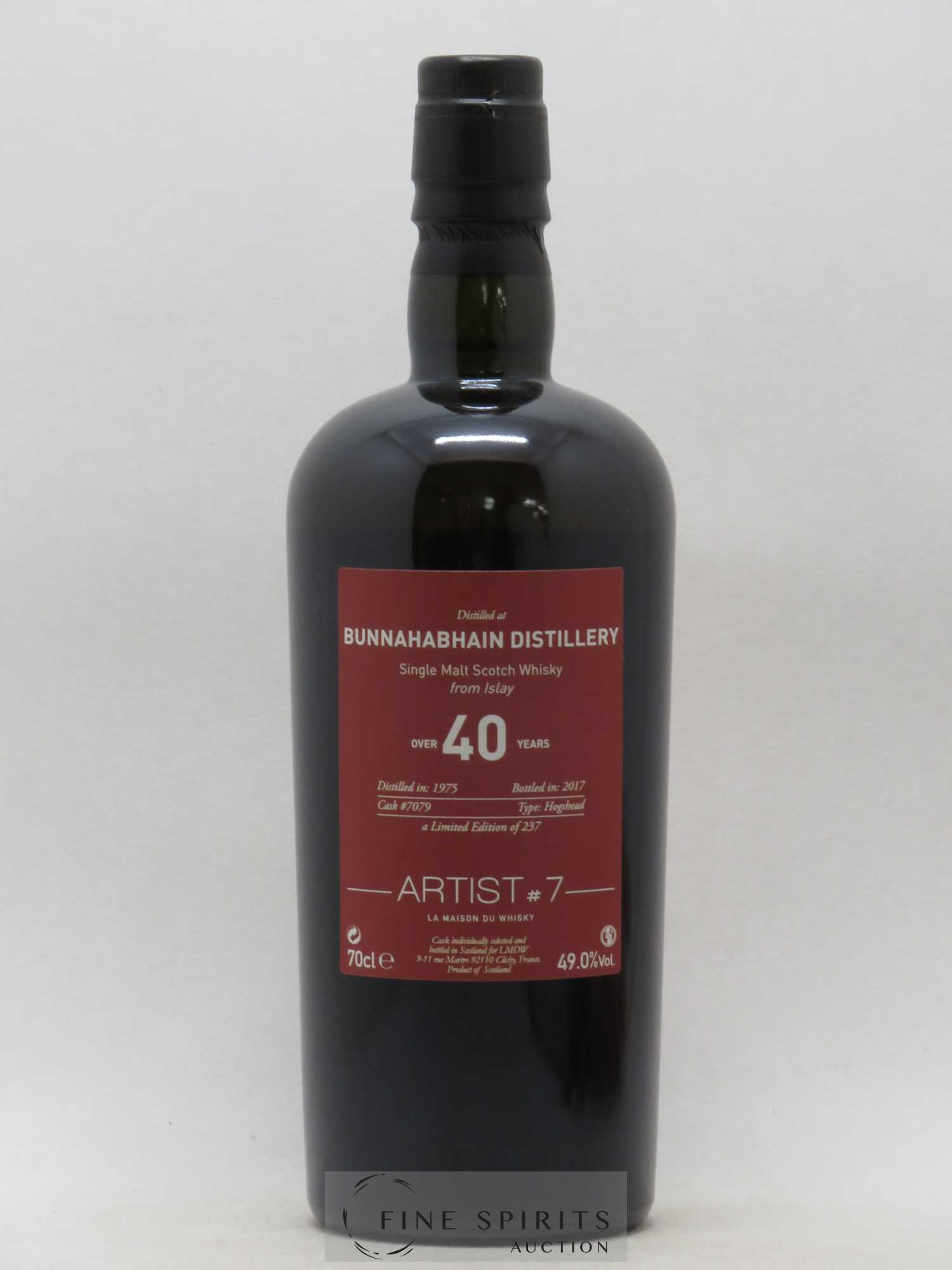 Bunnahabhain 40 years 1975 Of. Artist n°7 Hogshead Cask n°7079 - bottled in 2017 LMDW Limited Edition of 237 - Posten von 1 Flasche - 2