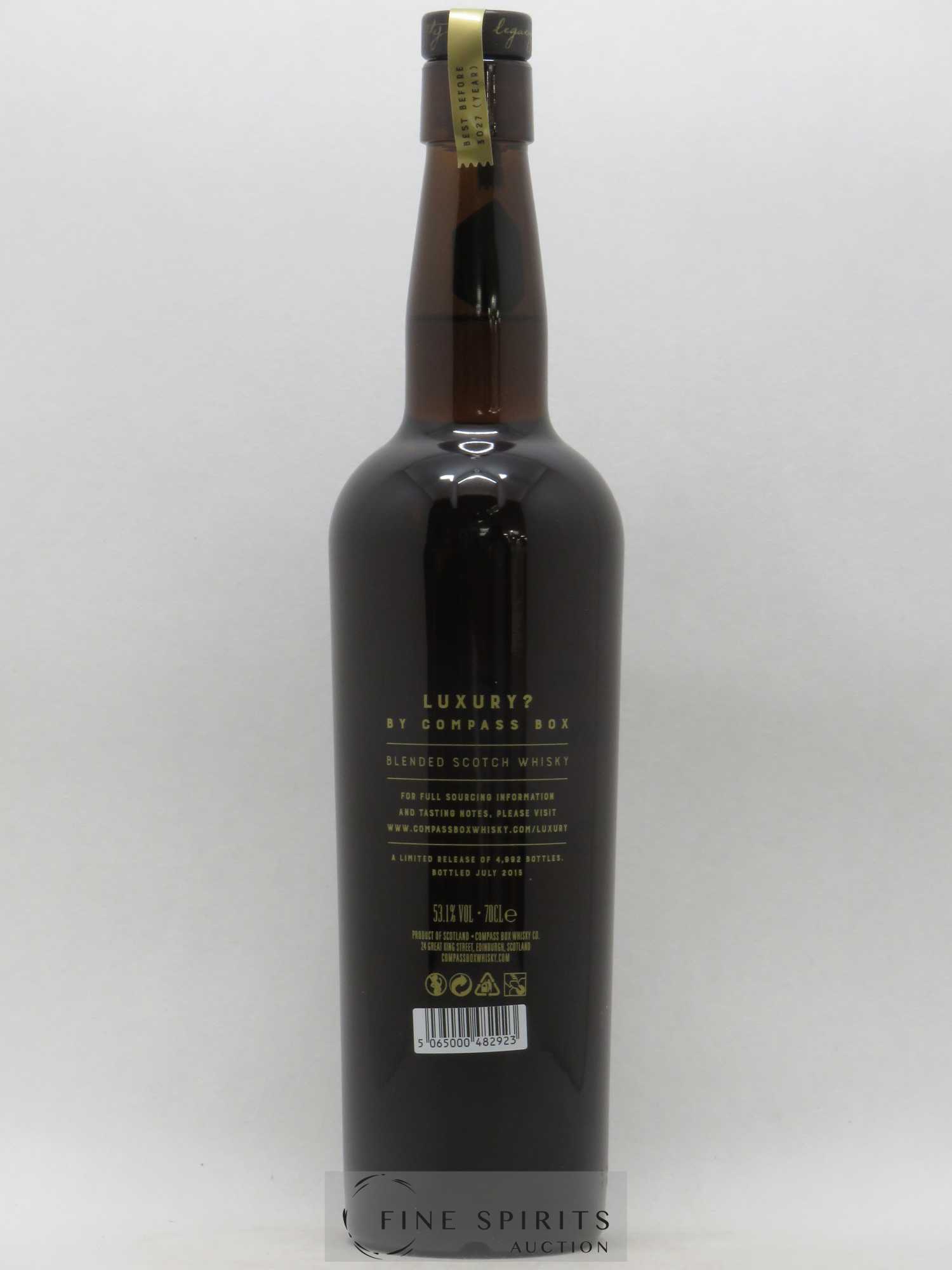 Luxury Compass Box bottled 2015 Limited Release of 4 992 bottles - Lot de 1 bouteille - 2