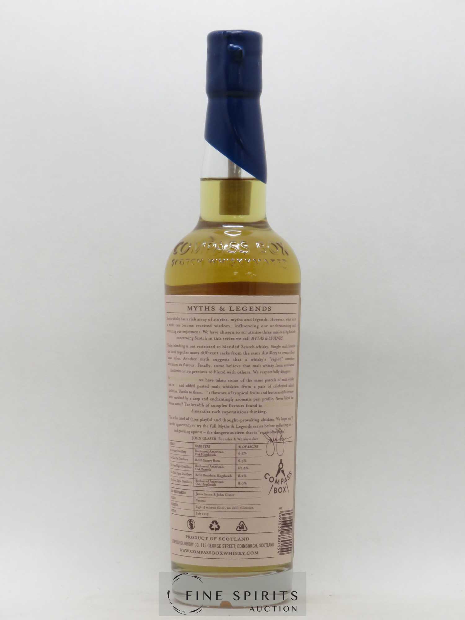 Myths & Legends III Compass Box One of 4446 - bottled 2019 Limited Edition - Lot de 1 bouteille - 2