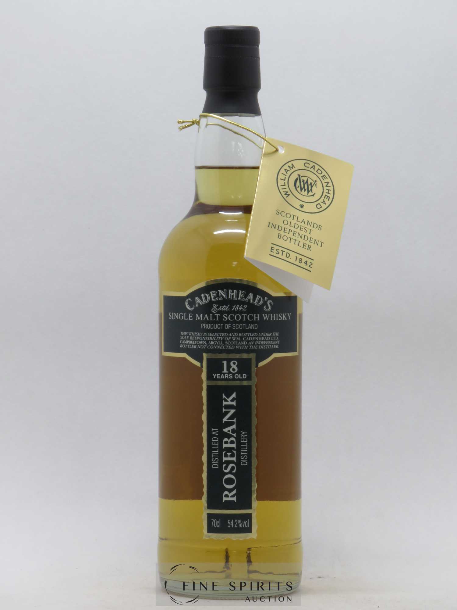 Rosebank 18 years 1989 Cadenhead's Bourbon Hogshead Cask - One of 294 - bottled 2007 - Lot de 1 bouteille - 1