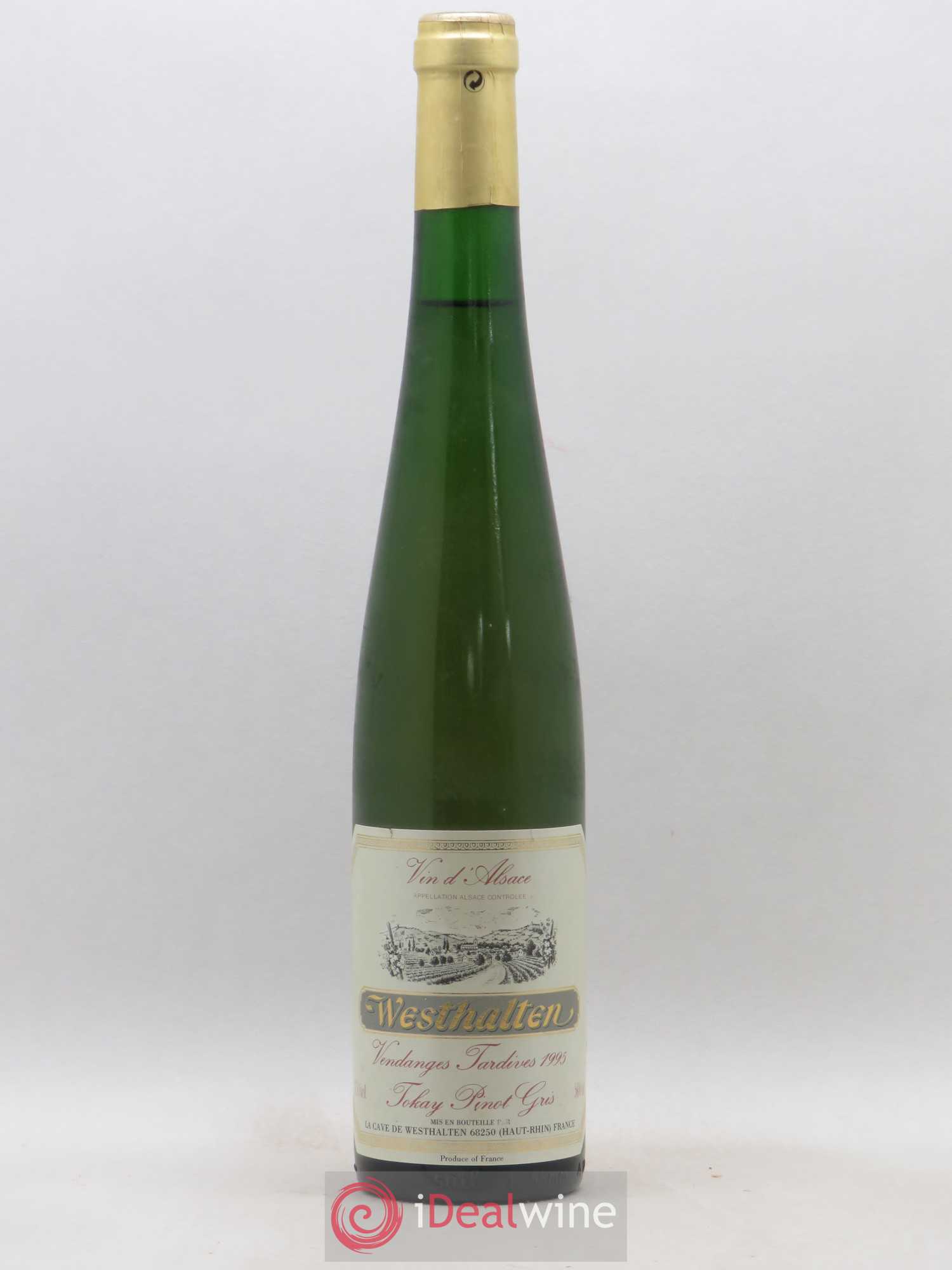 Pinot Gris Vendange tardive La Cave De Westhalten 50CL 1995 - Posten von 1 Flasche - 0