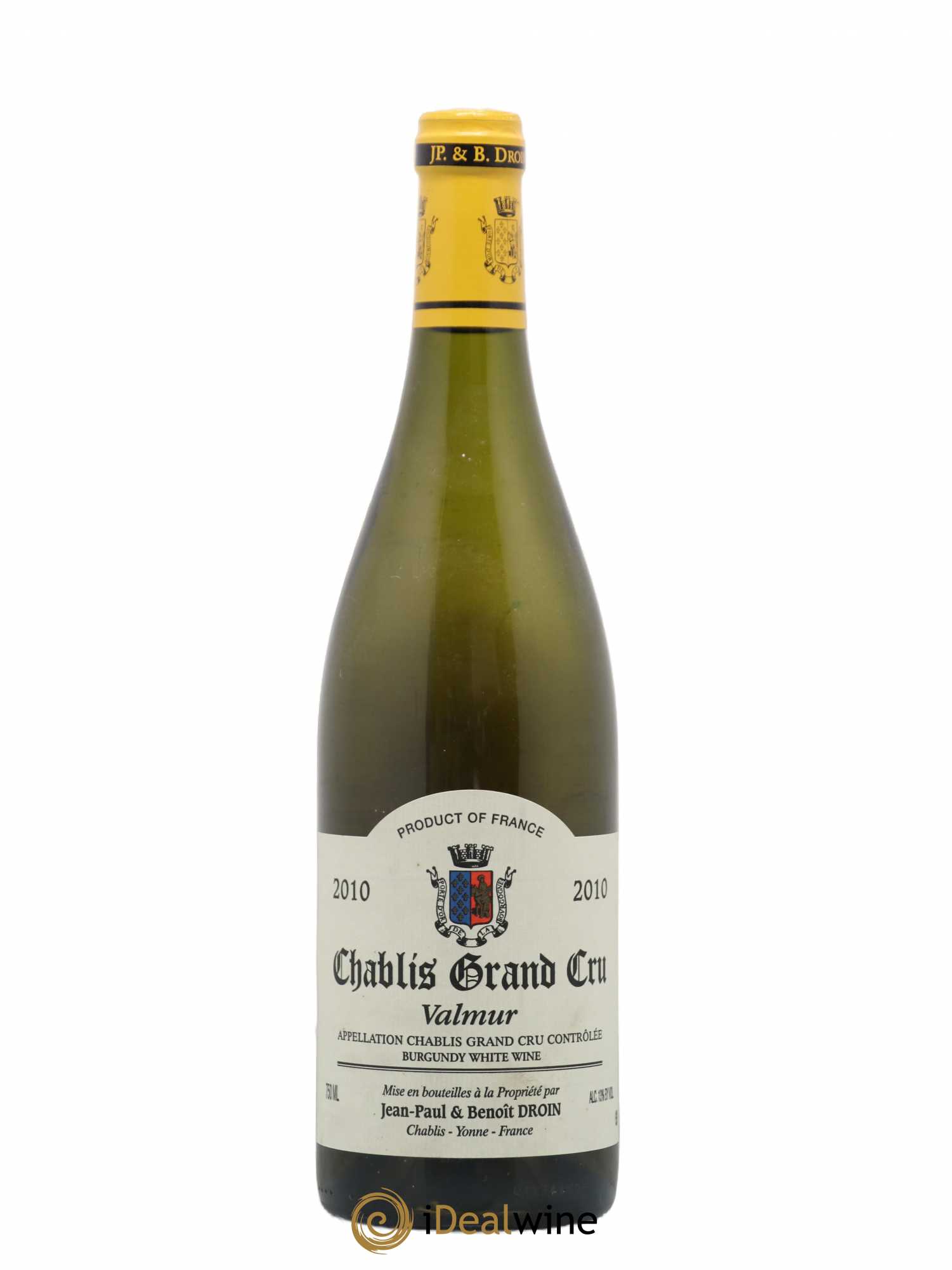 Chablis Grand Cru Valmur Jean-Paul & Benoît Droin (Domaine) 2010 - Lot de 1 bouteille - 0