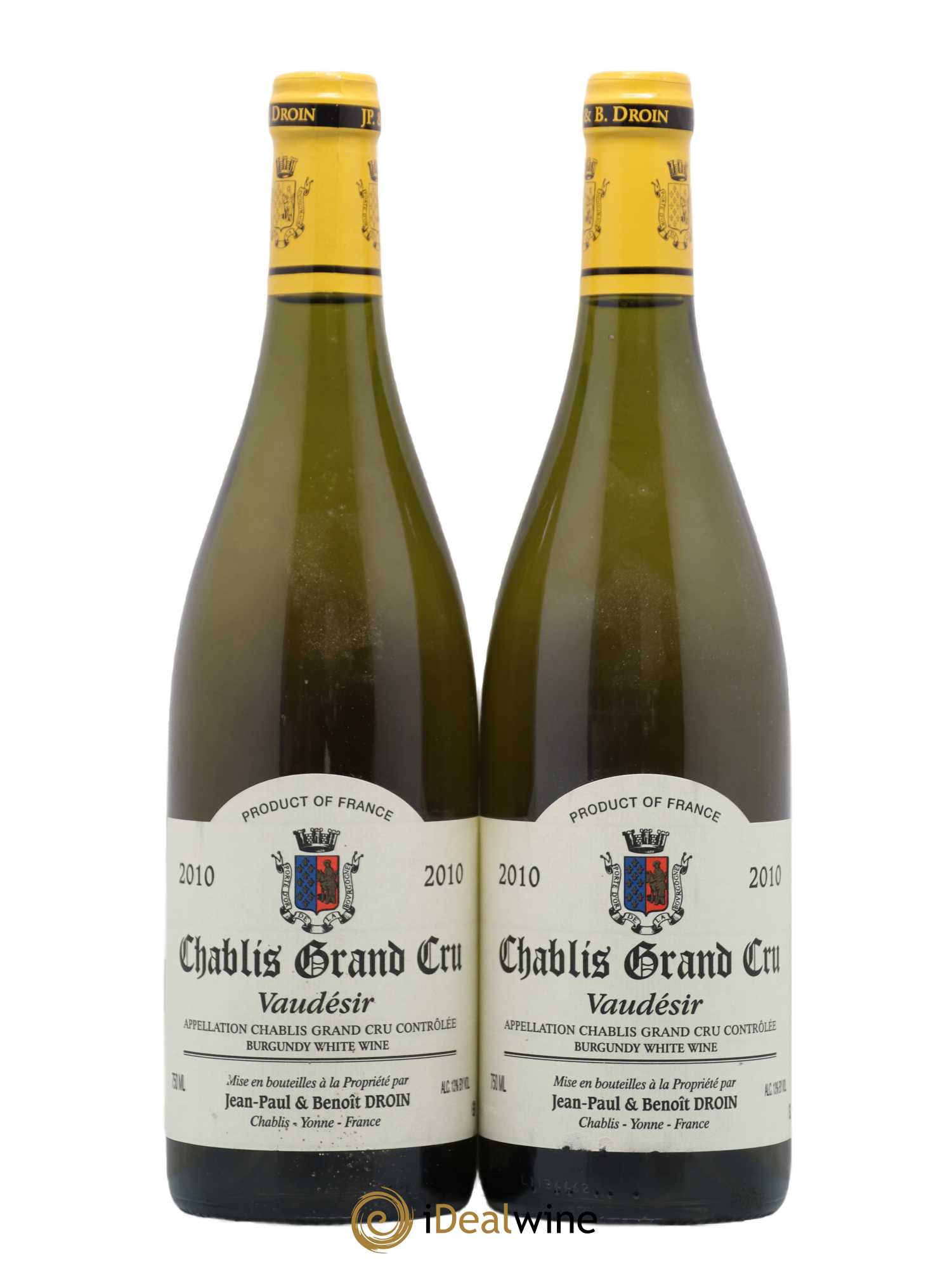 Chablis Grand Cru Vaudésir Jean-Paul & Benoît Droin (Domaine) 2010 - Lot de 2 bouteilles - 0