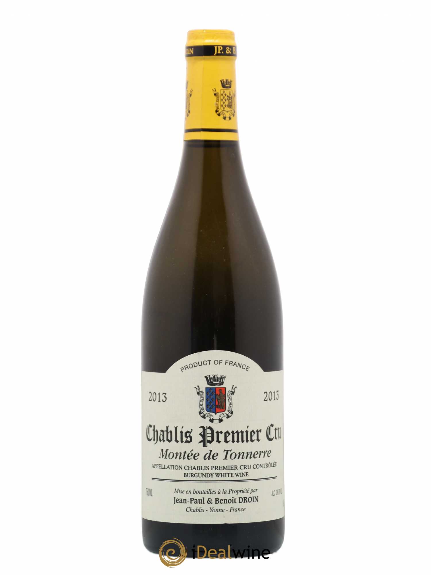 Chablis 1er Cru Montée de Tonnerre Jean-Paul & Benoît Droin (Domaine) 2013 - Lot de 1 bouteille - 0