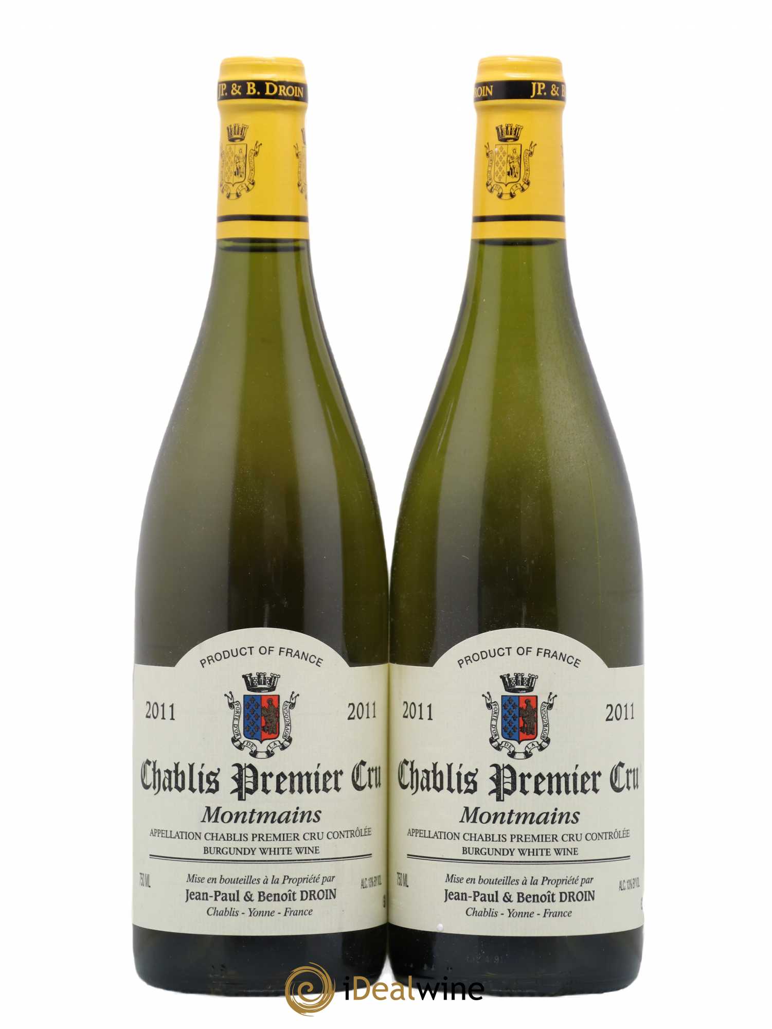 Chablis 1er Cru Montmains Jean-Paul & Benoît Droin (Domaine) 2011 - Lot de 2 bouteilles - 0
