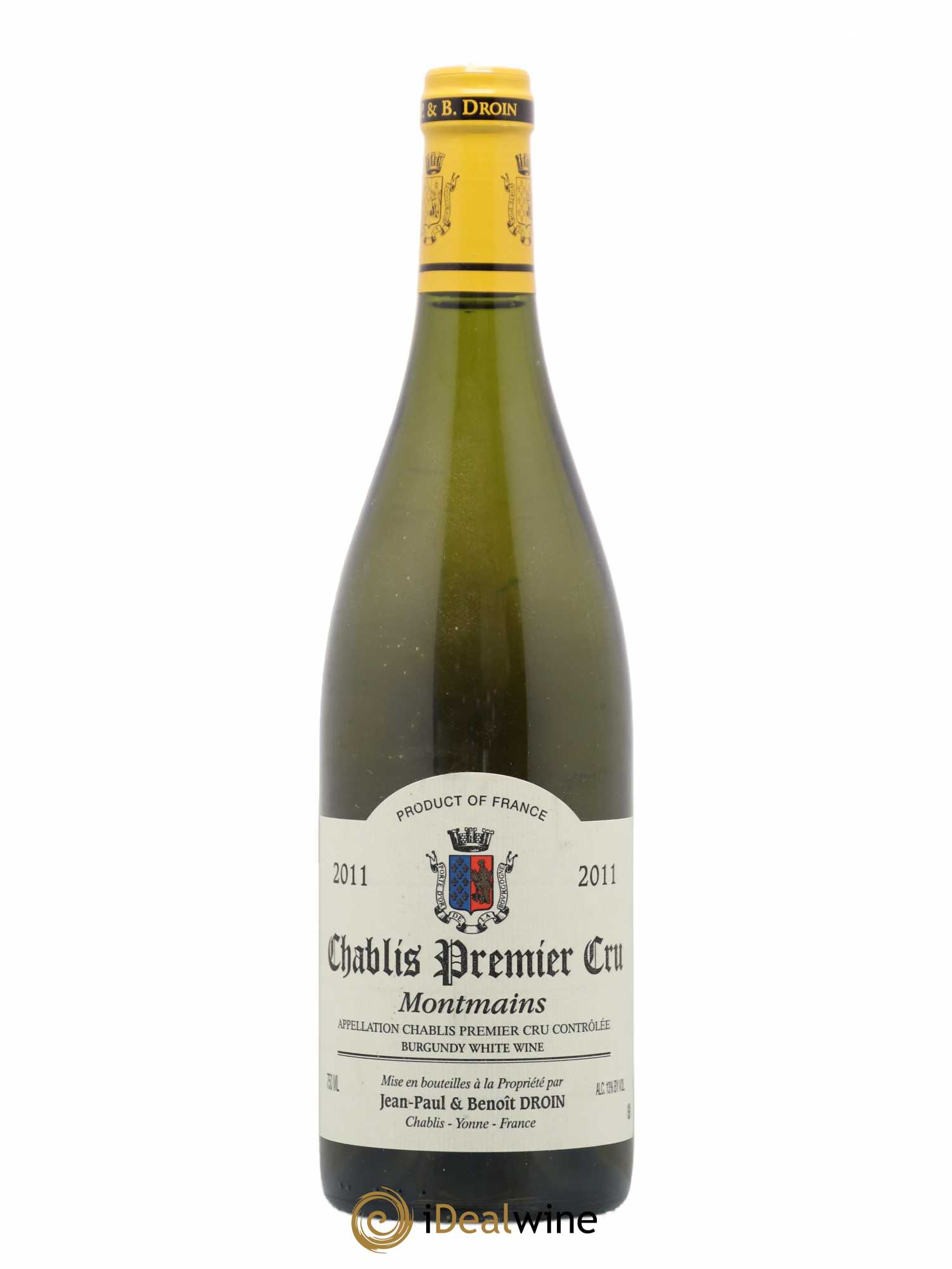Chablis 1er Cru Montmains Jean-Paul & Benoît Droin (Domaine) 2011 - Lot de 1 bouteille - 0