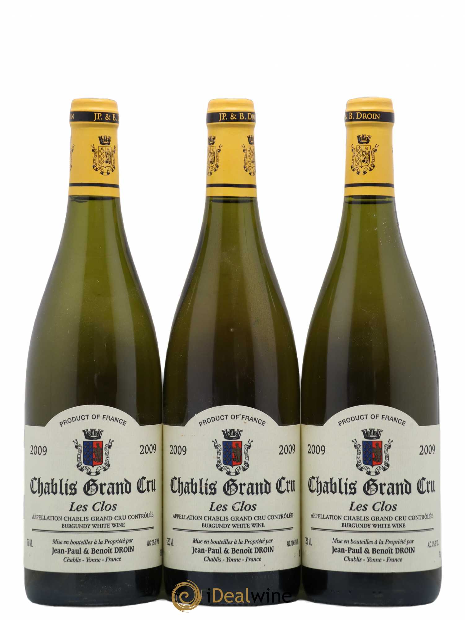 Chablis Grand Cru Les Clos Jean-Paul & Benoît Droin (Domaine) 2009 - Lot de 3 bouteilles - 0