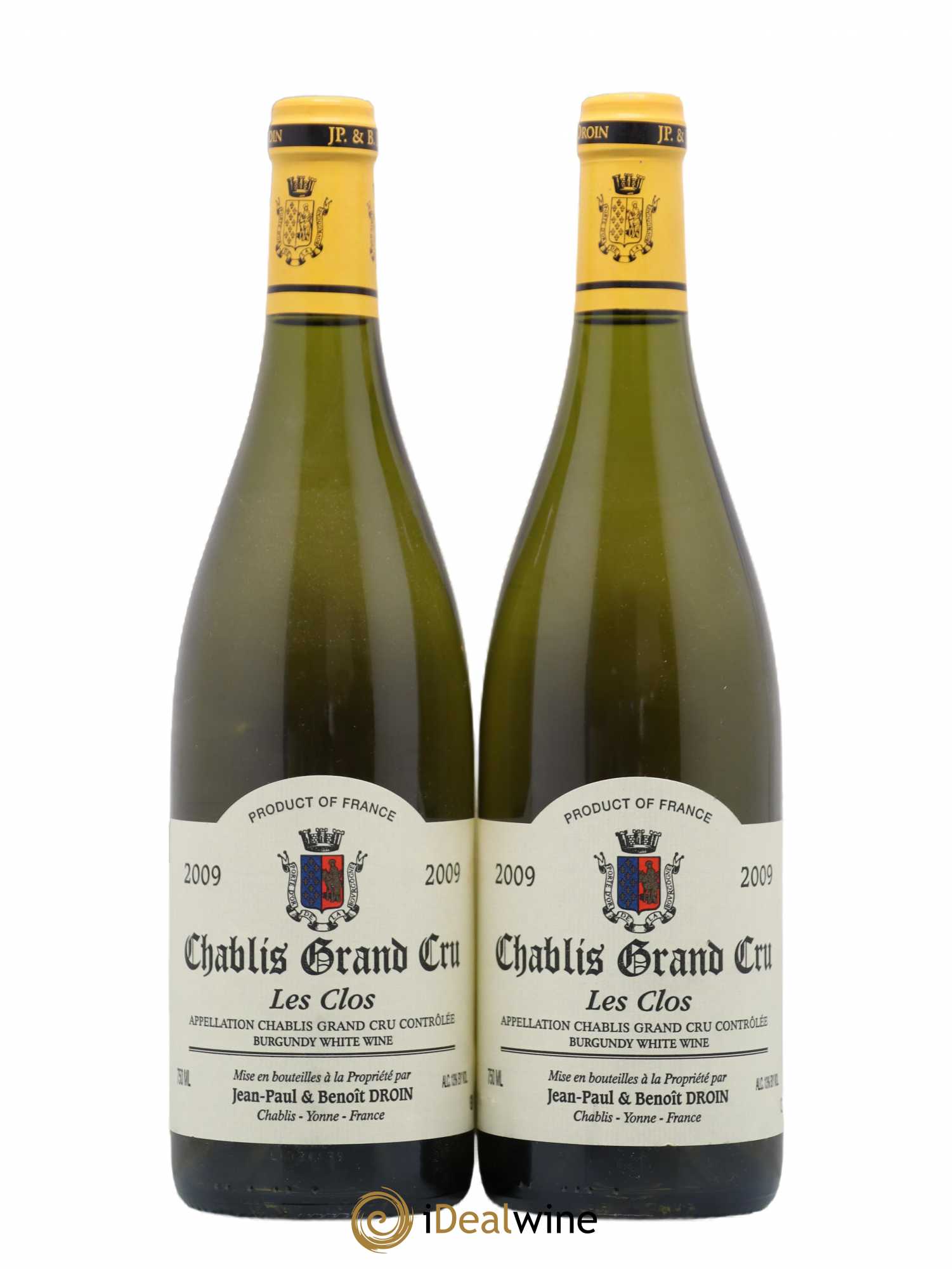 Chablis Grand Cru Les Clos Jean-Paul & Benoît Droin (Domaine) 2009 - Lot de 2 bouteilles - 0