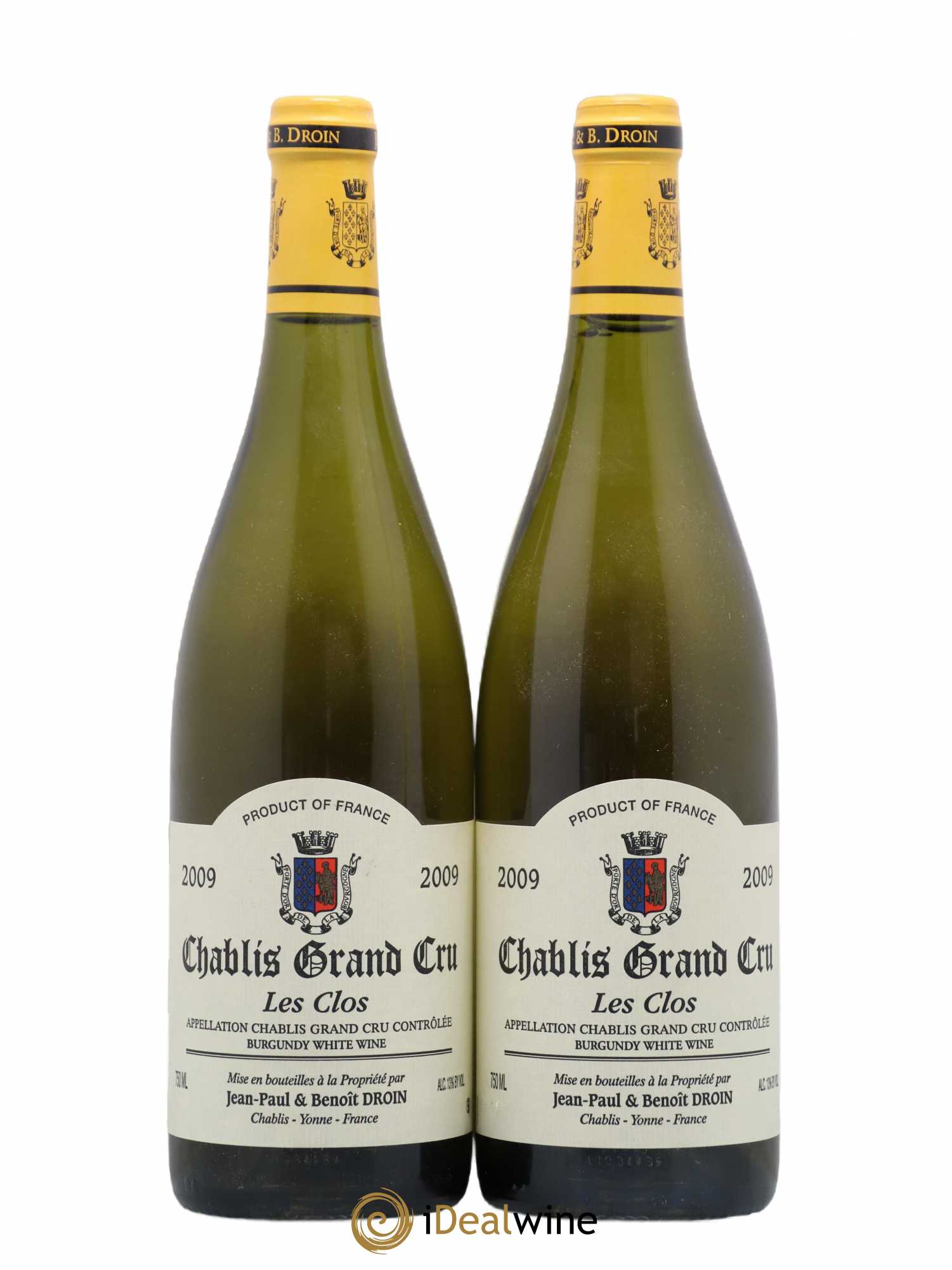 Chablis Grand Cru Les Clos Jean-Paul & Benoît Droin (Domaine) 2009 - Lot de 2 bouteilles - 0