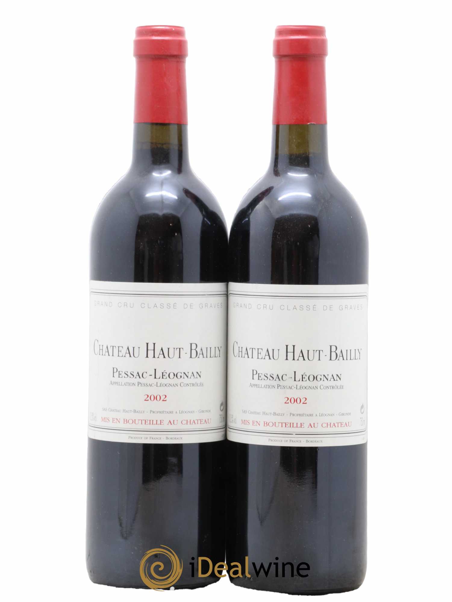 Château Haut-Bailly Cru Classé de Graves 2002 - Lot de 2 bouteilles - 0
