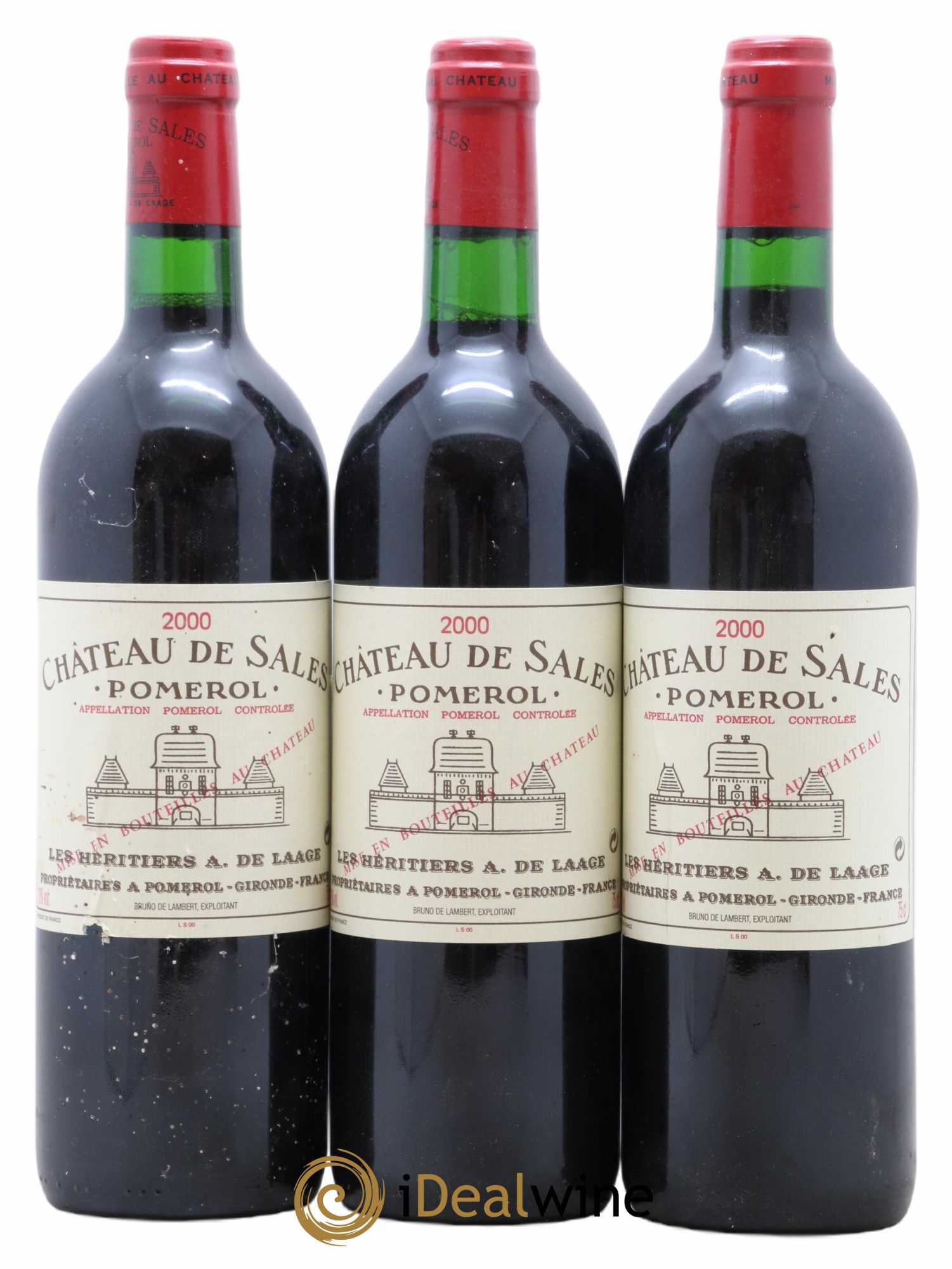 Château de Sales 2000 - Posten von 3 Flaschen - 0