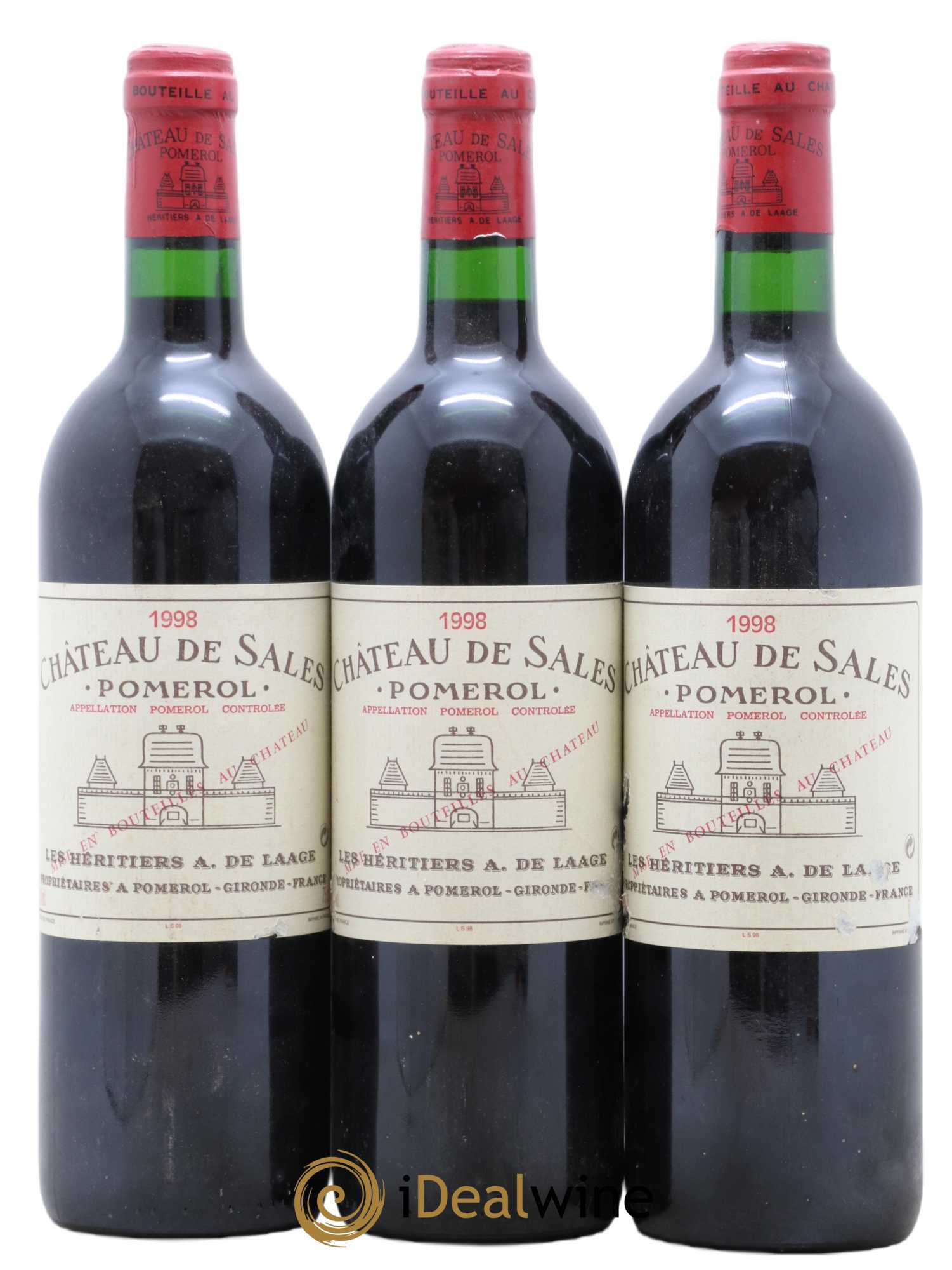 Château de Sales 1998 - Lot de 3 bouteilles - 0