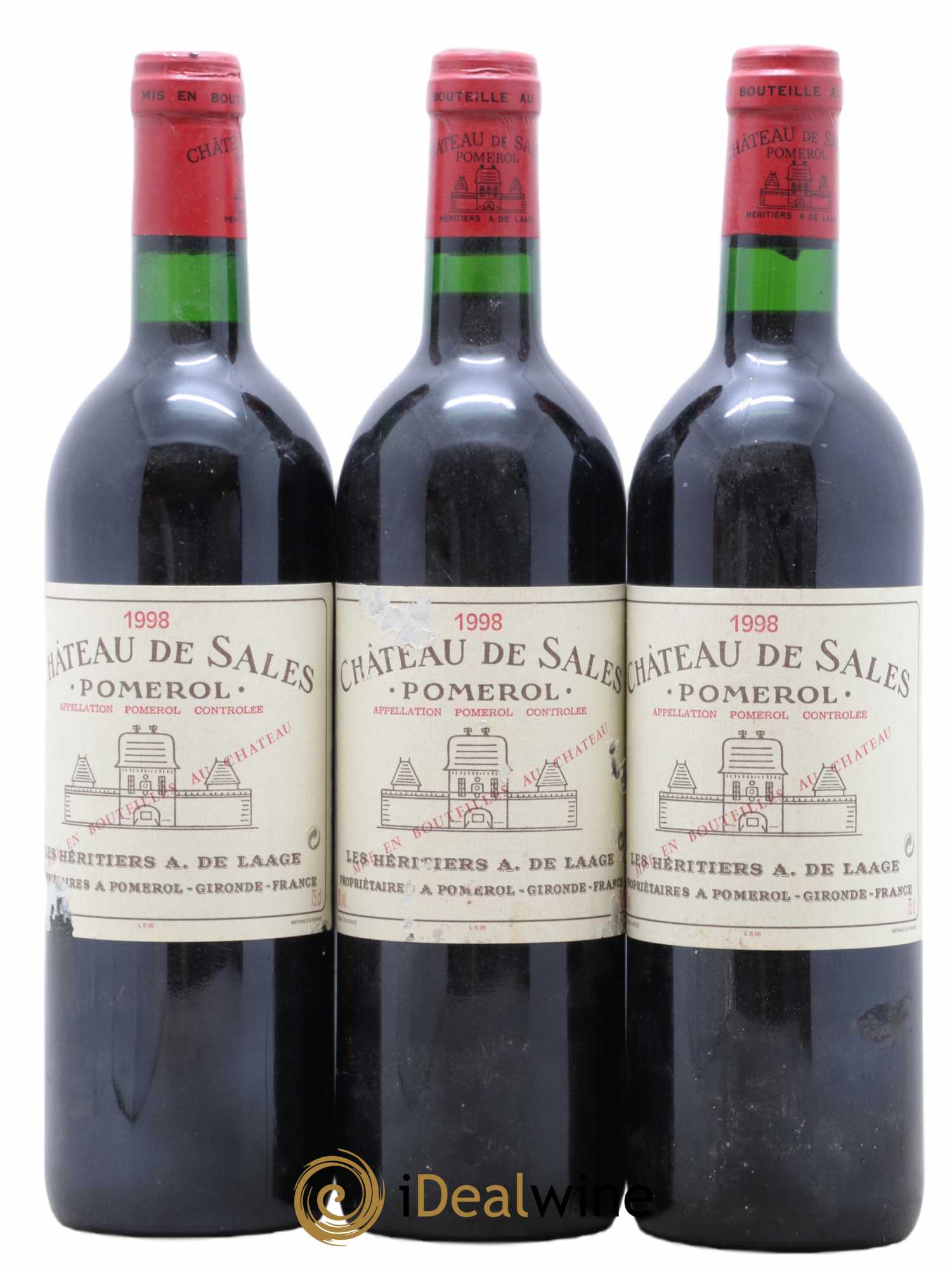 Château de Sales 1998 - Lot de 3 bouteilles - 0