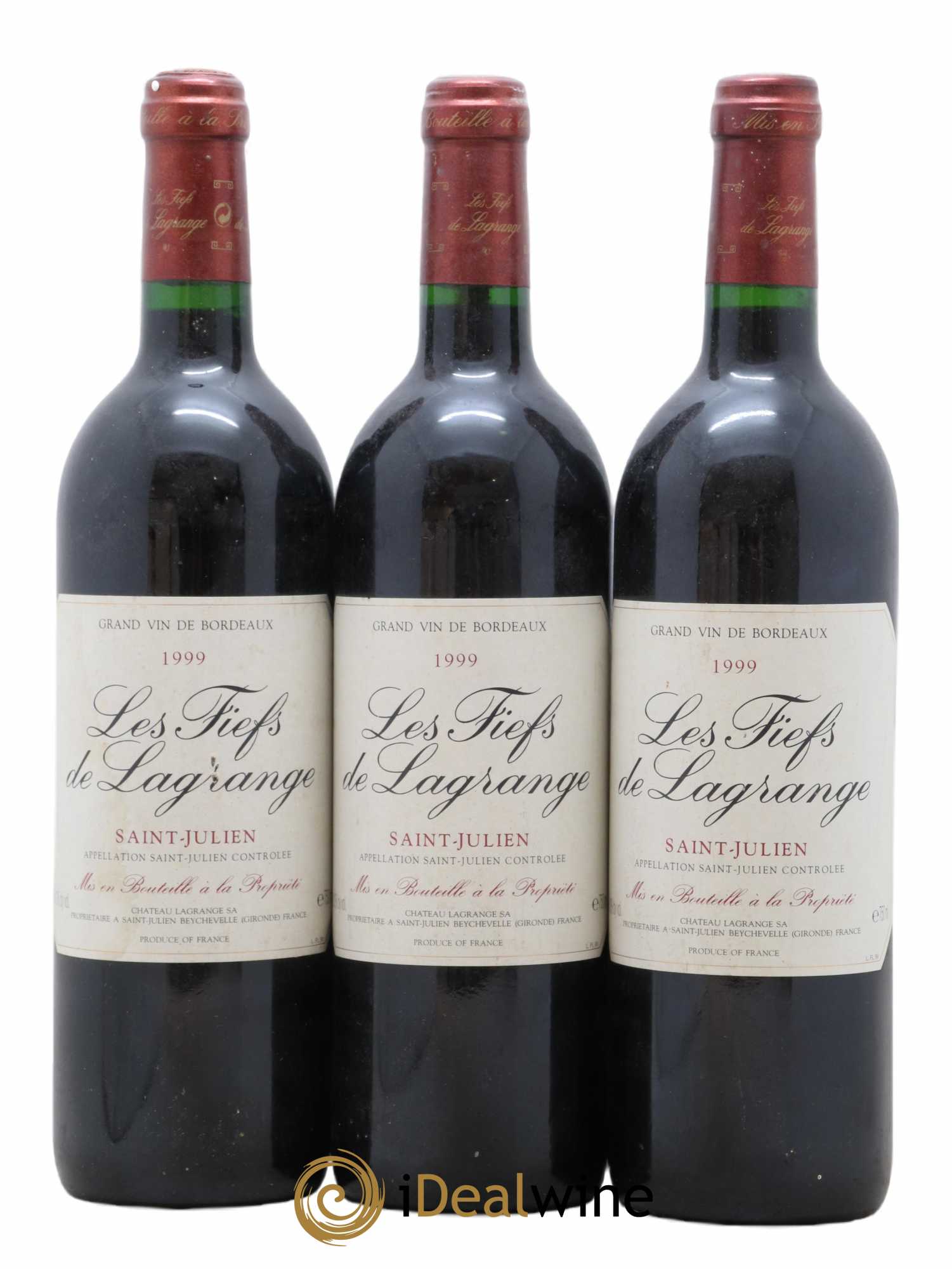 Les Fiefs de Lagrange Second Vin 1999 - Lot de 3 bouteilles - 0