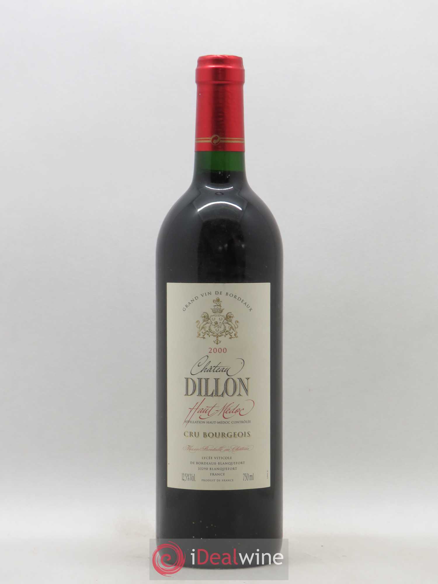 Château Dillon Cru Bourgeois 2000 - Lot de 1 bouteille - 0